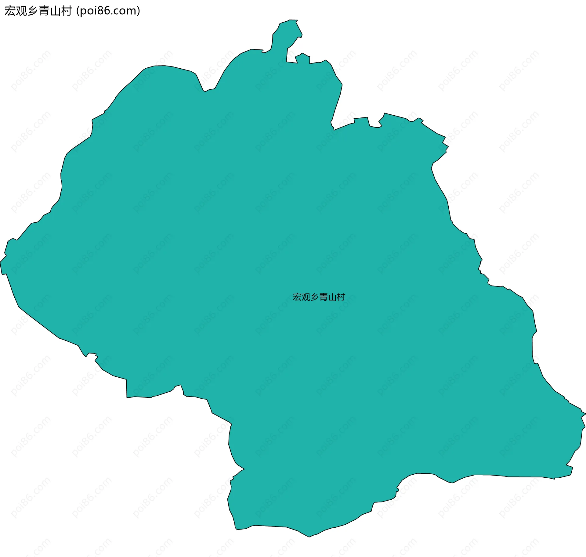 宏观乡青山村边界地图