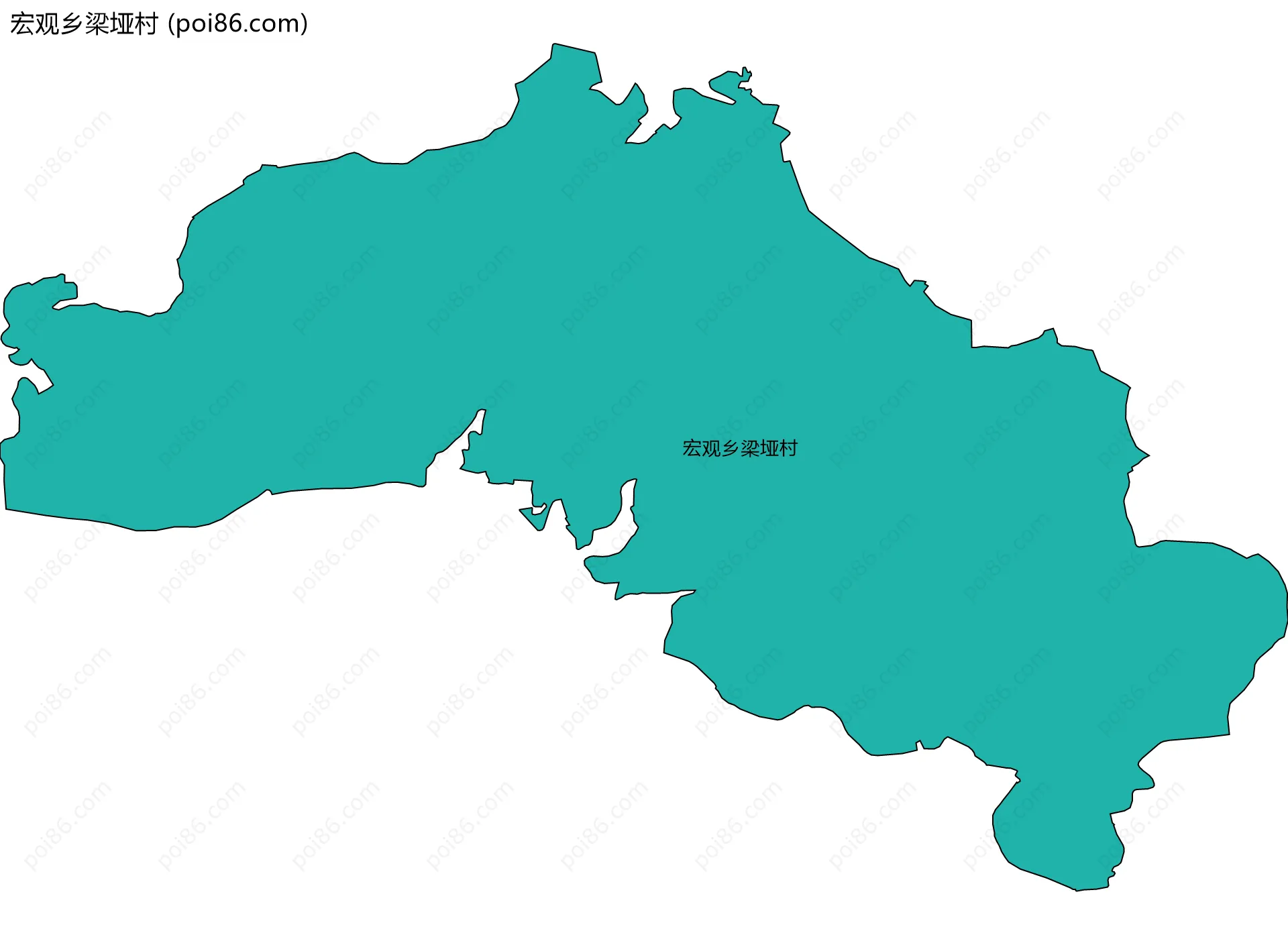 宏观乡梁垭村边界地图