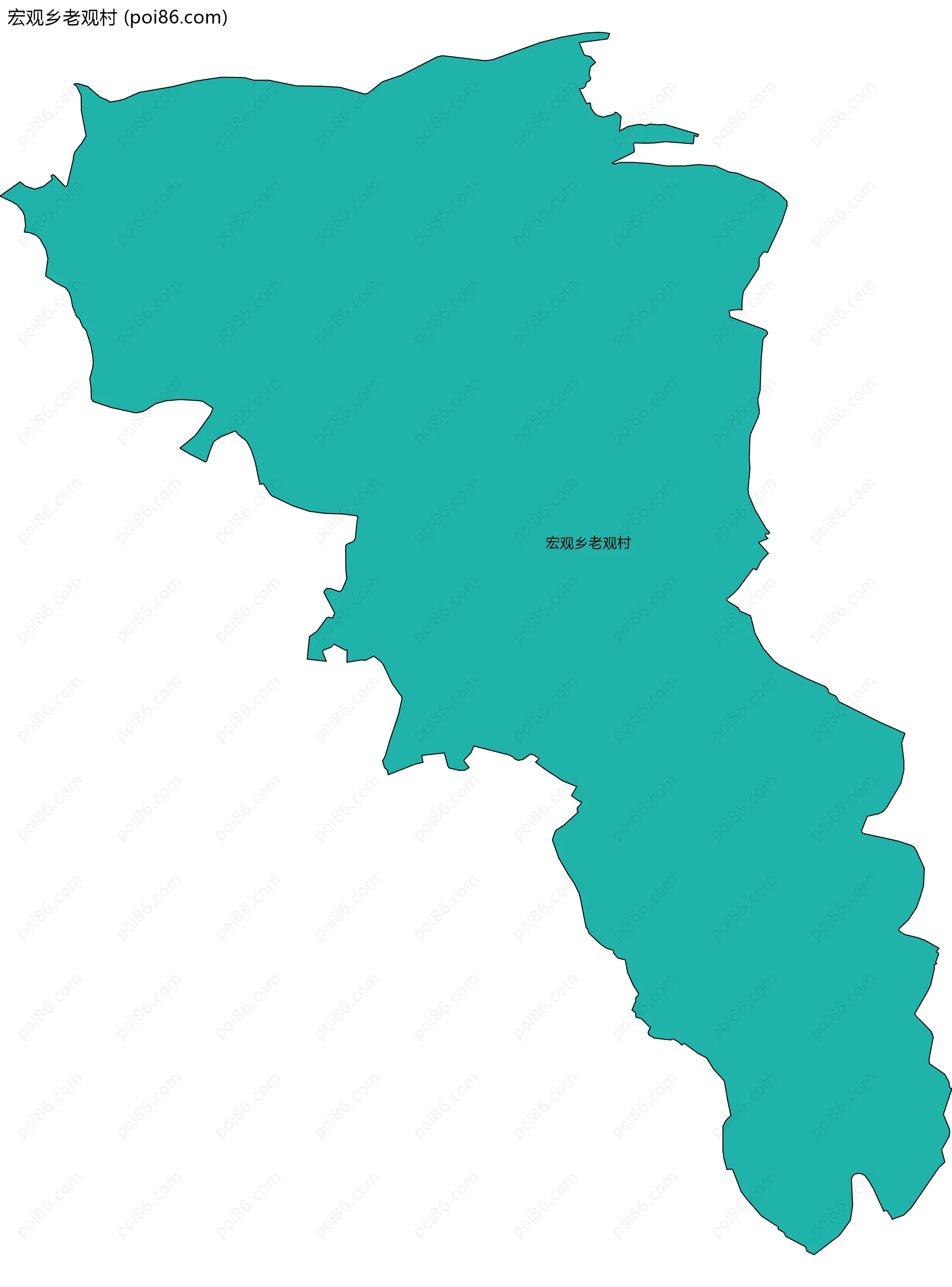 宏观乡老观村边界地图