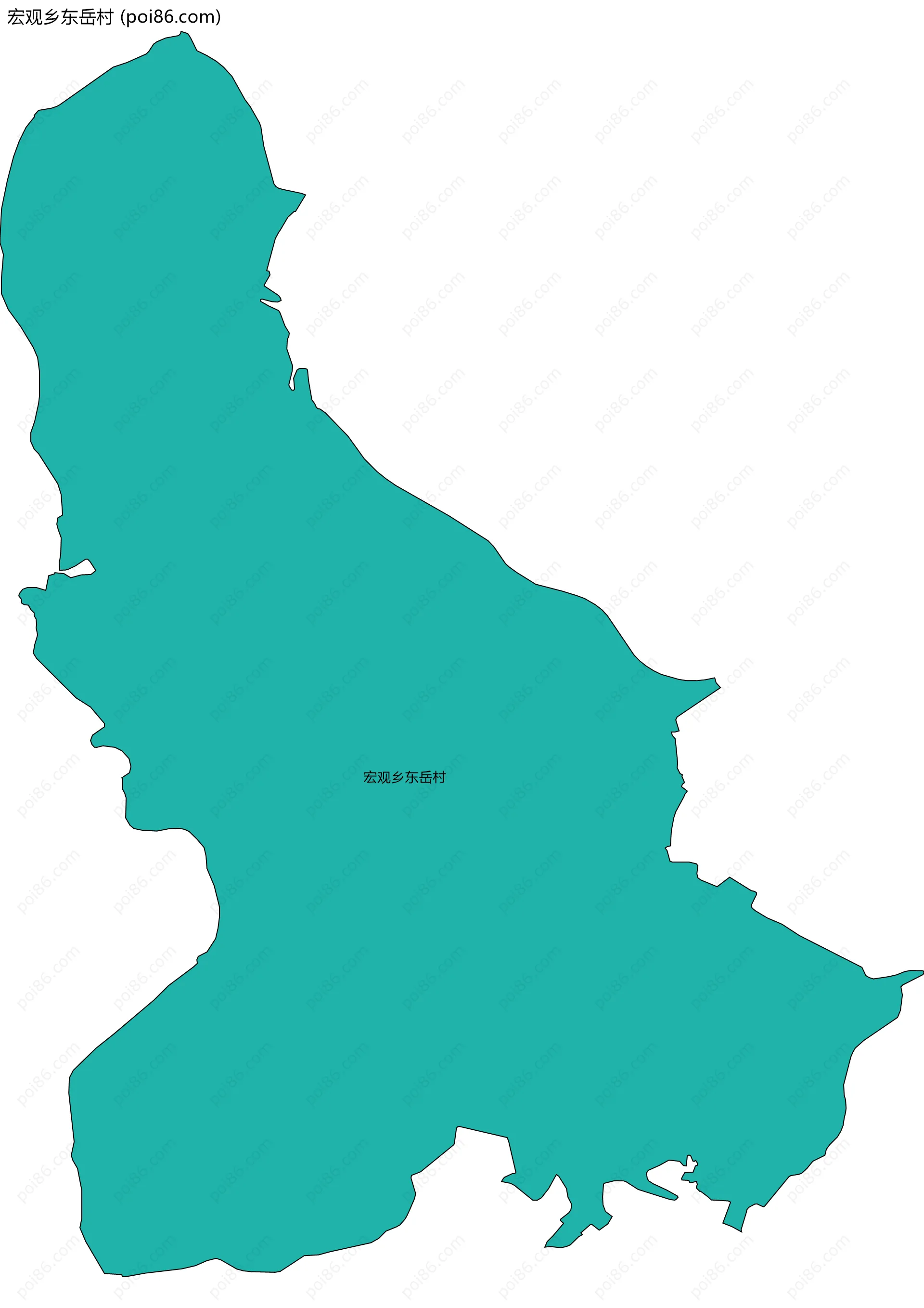 宏观乡东岳村边界地图