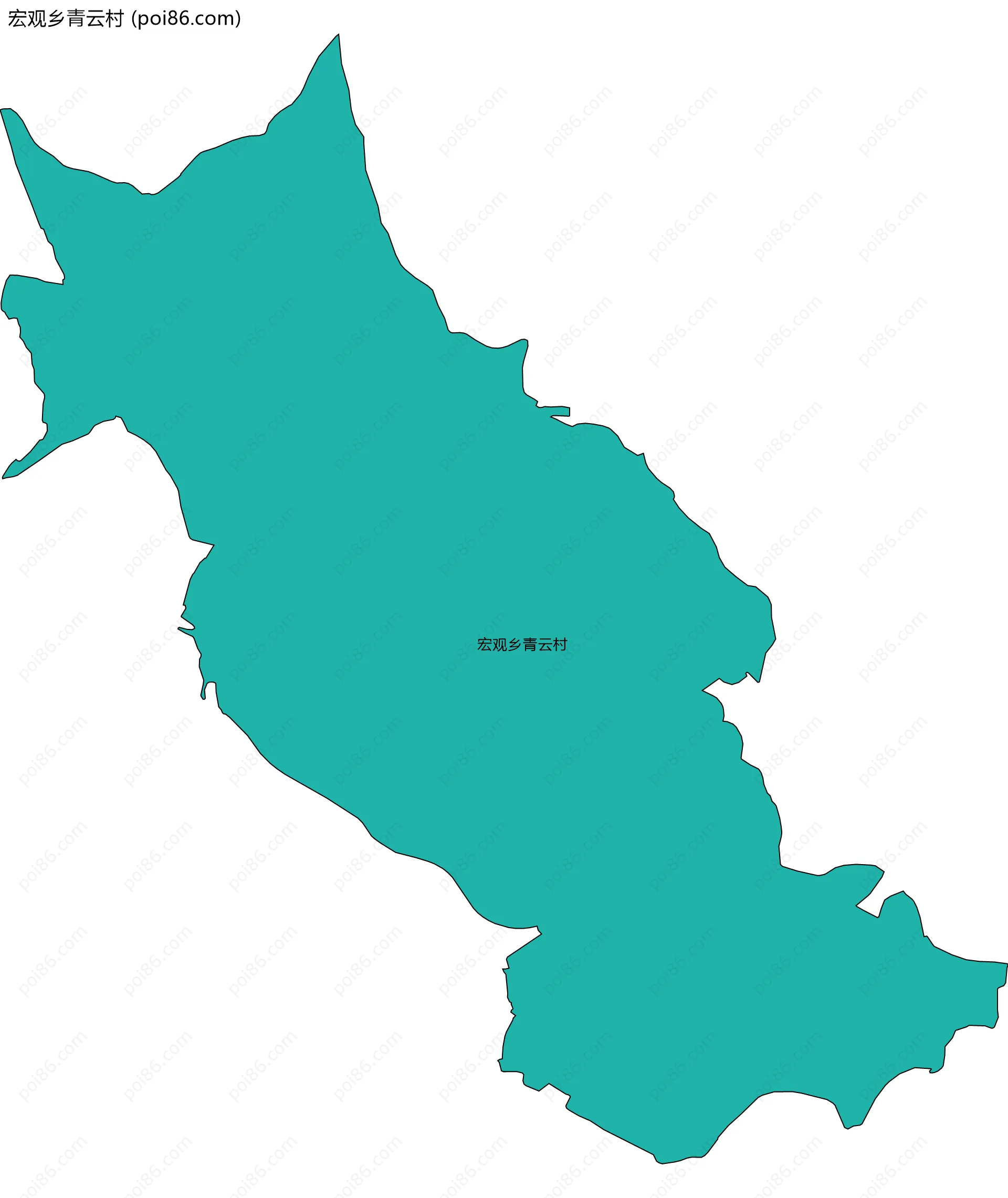 宏观乡青云村边界地图