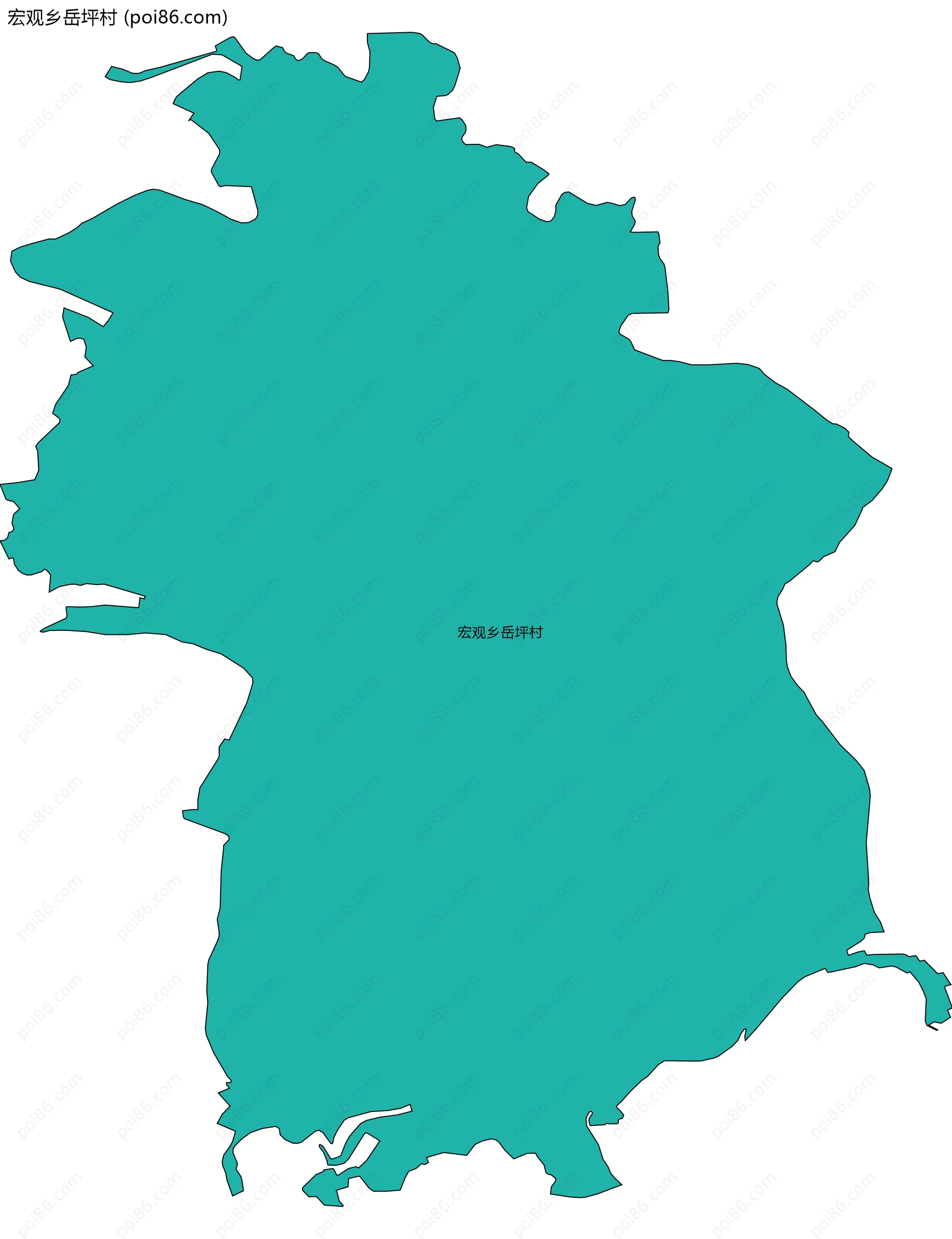 宏观乡岳坪村边界地图