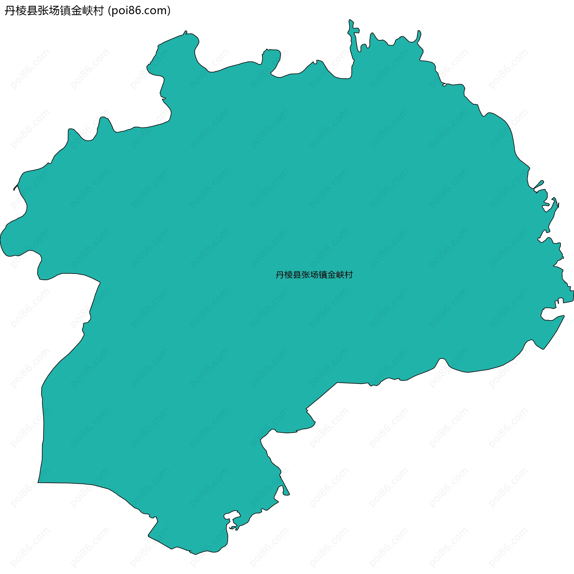 丹棱县张场镇金峡村边界地图