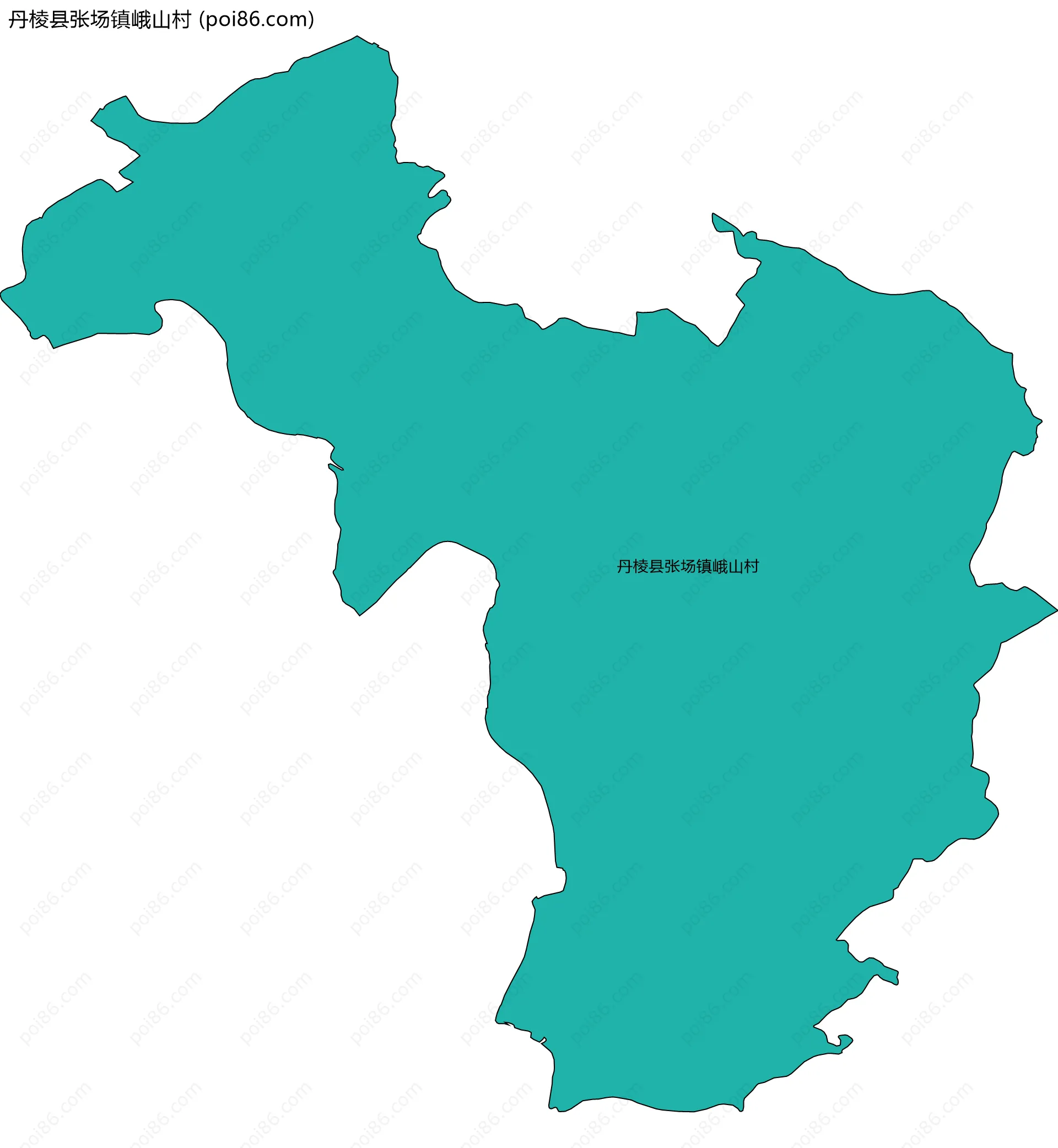 丹棱县张场镇峨山村边界地图