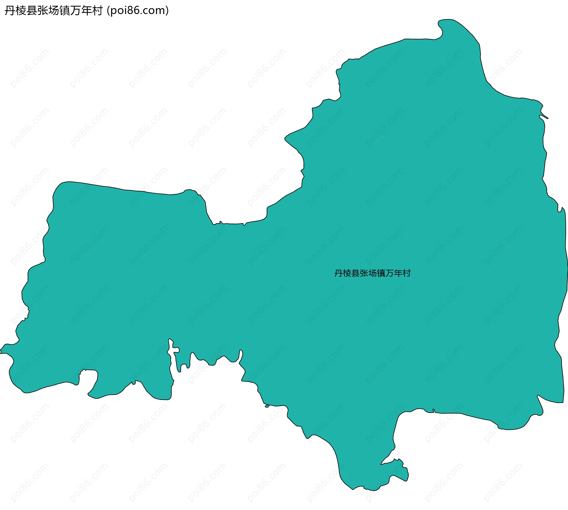 丹棱县张场镇万年村边界地图