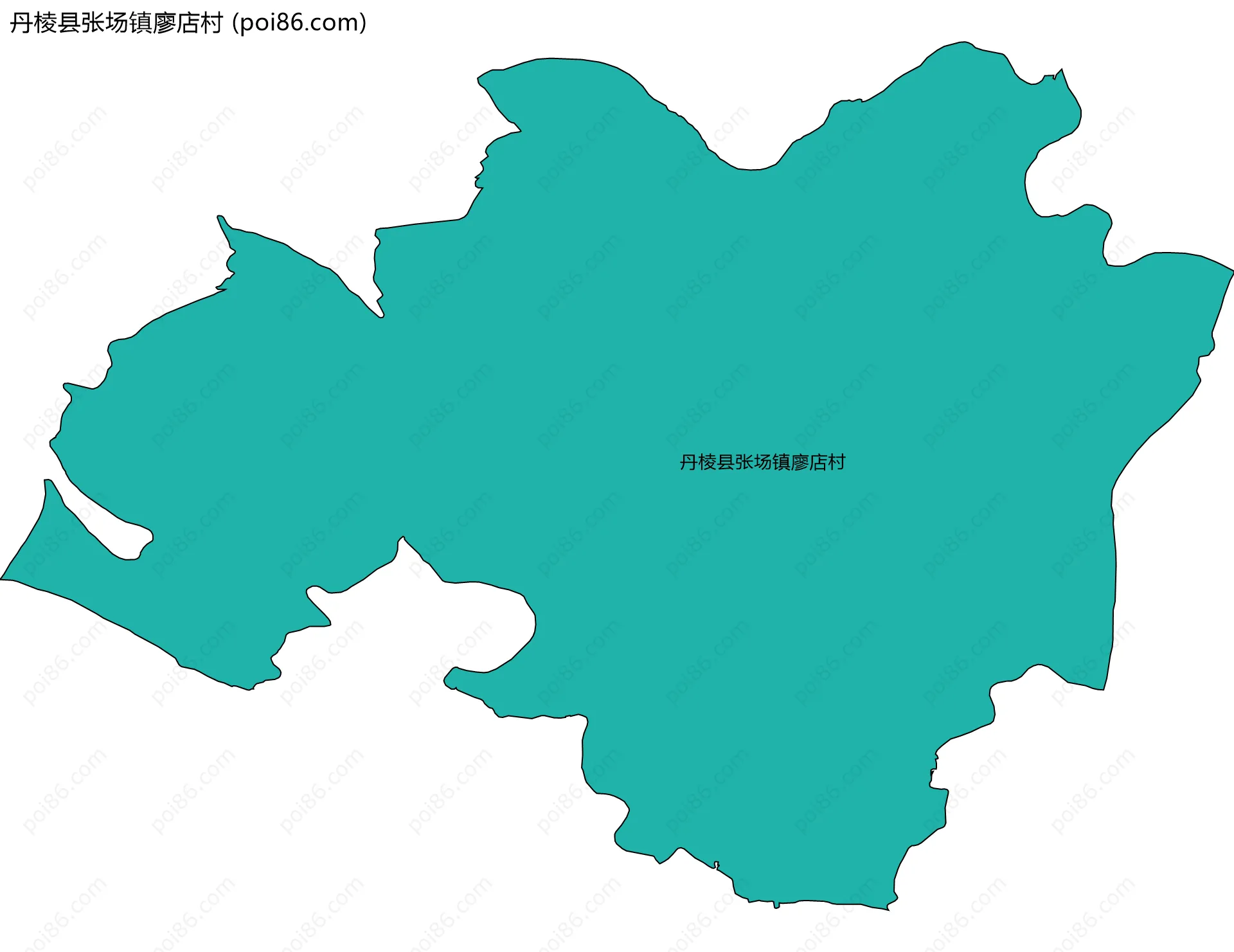 丹棱县张场镇廖店村边界地图