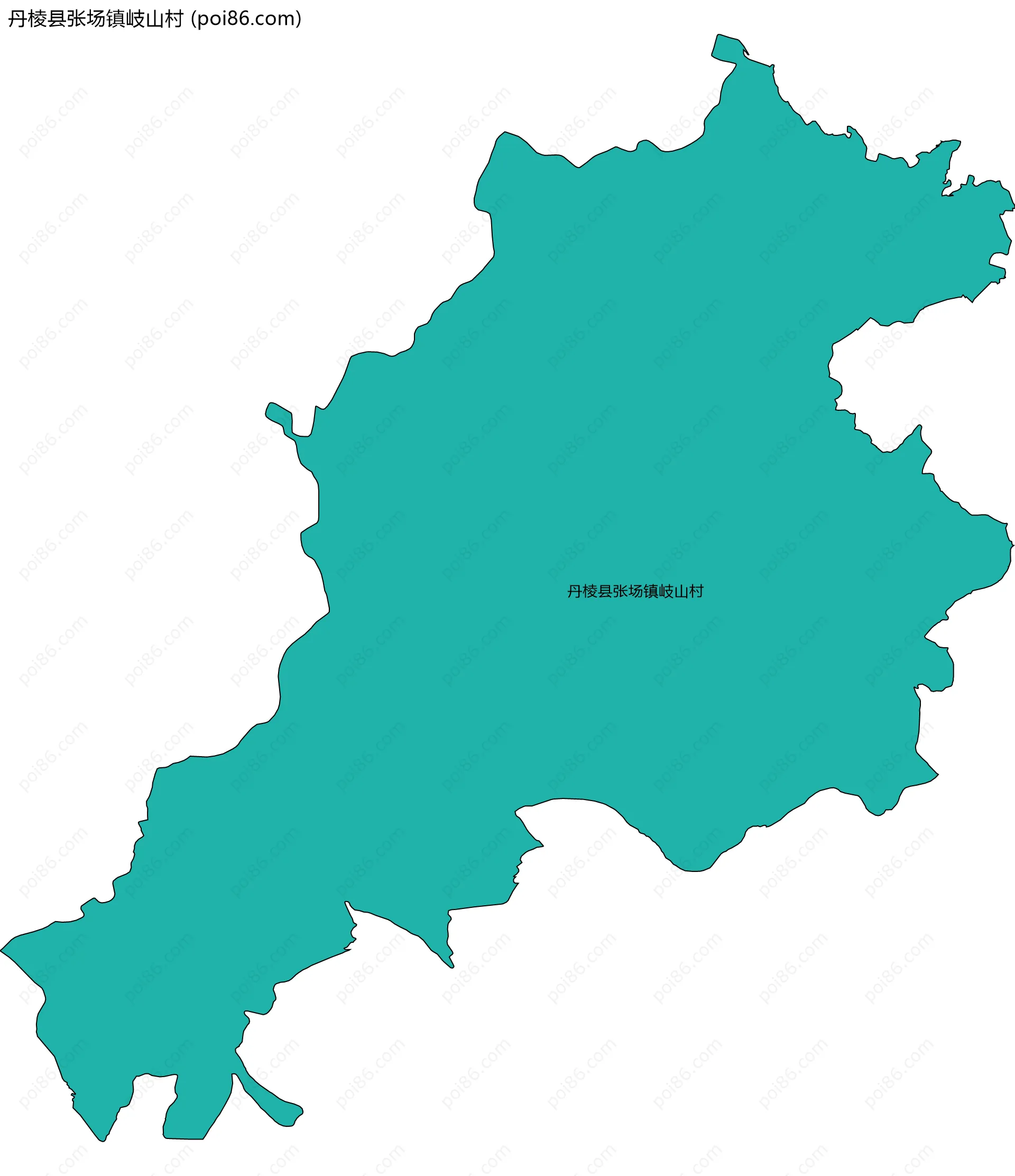 丹棱县张场镇岐山村边界地图