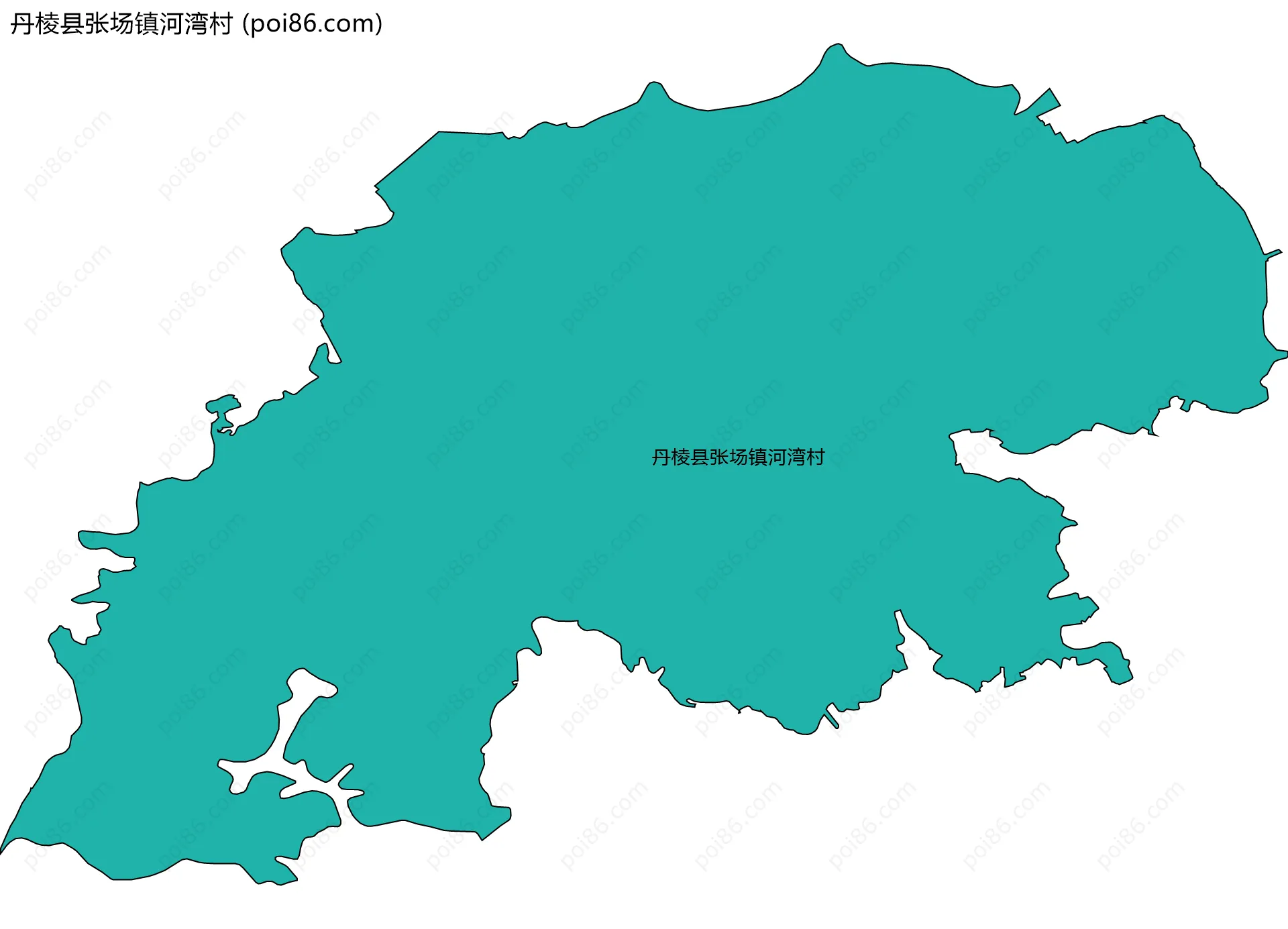 丹棱县张场镇河湾村边界地图