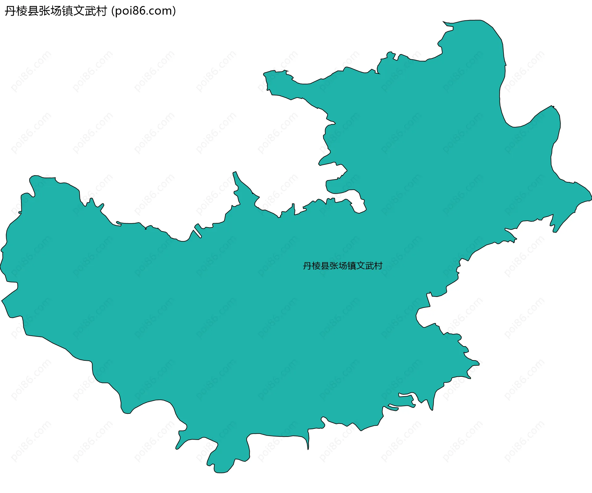 丹棱县张场镇文武村边界地图