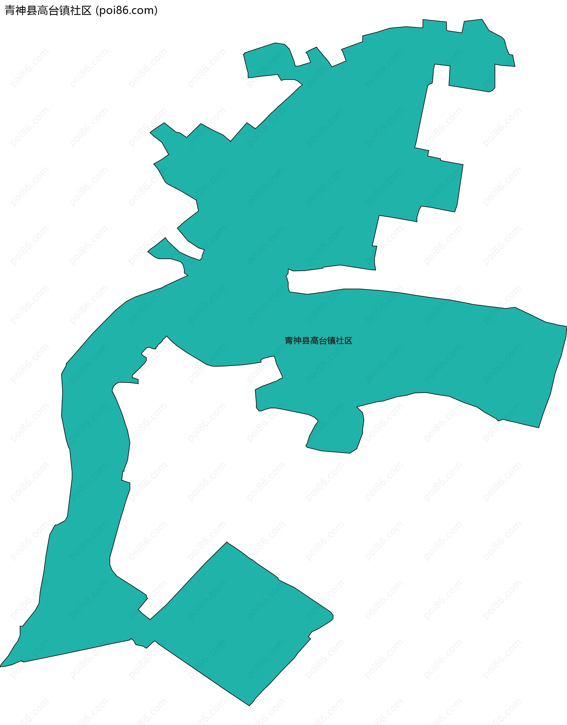 青神县高台镇社区边界地图