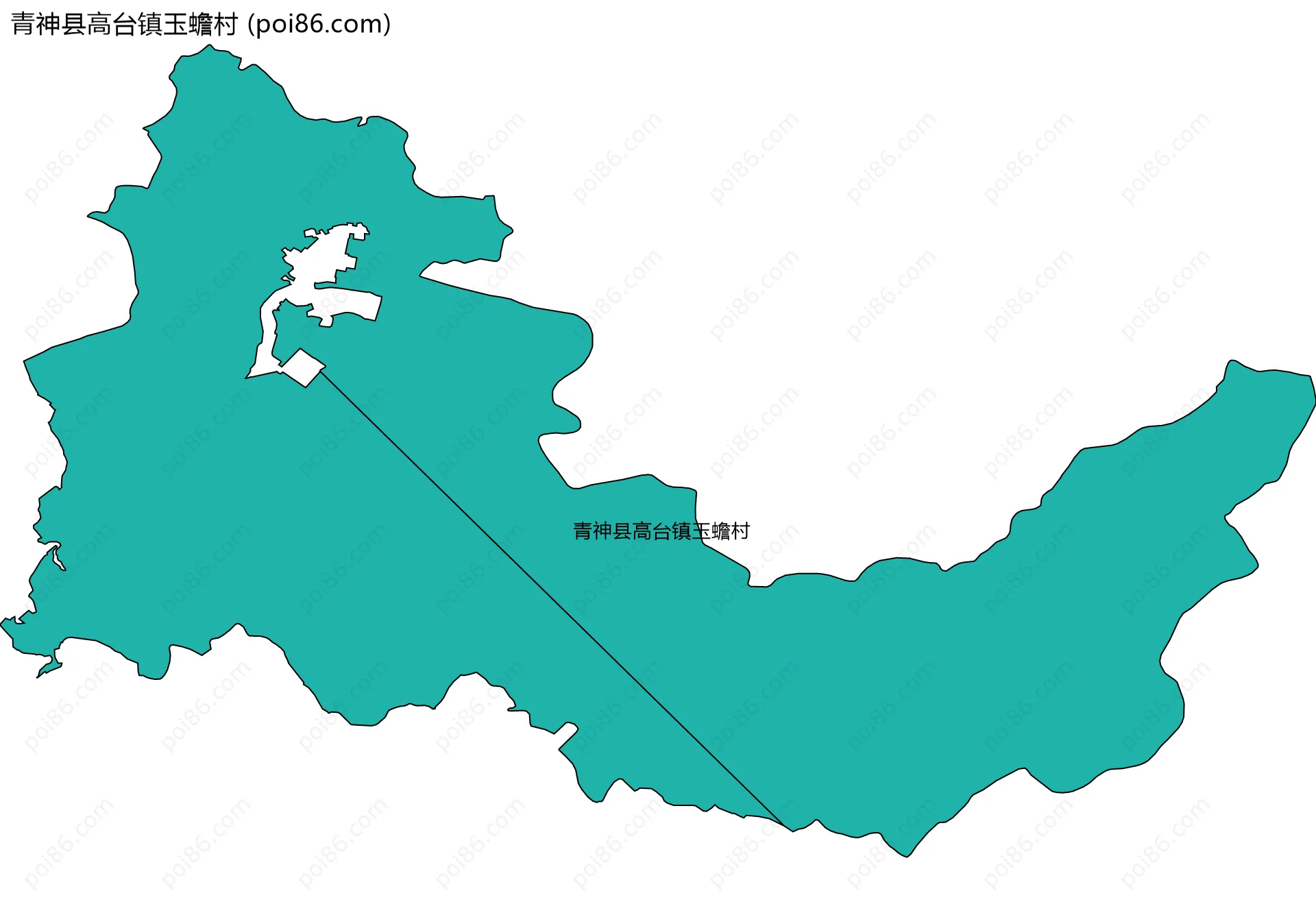 青神县高台镇玉蟾村边界地图