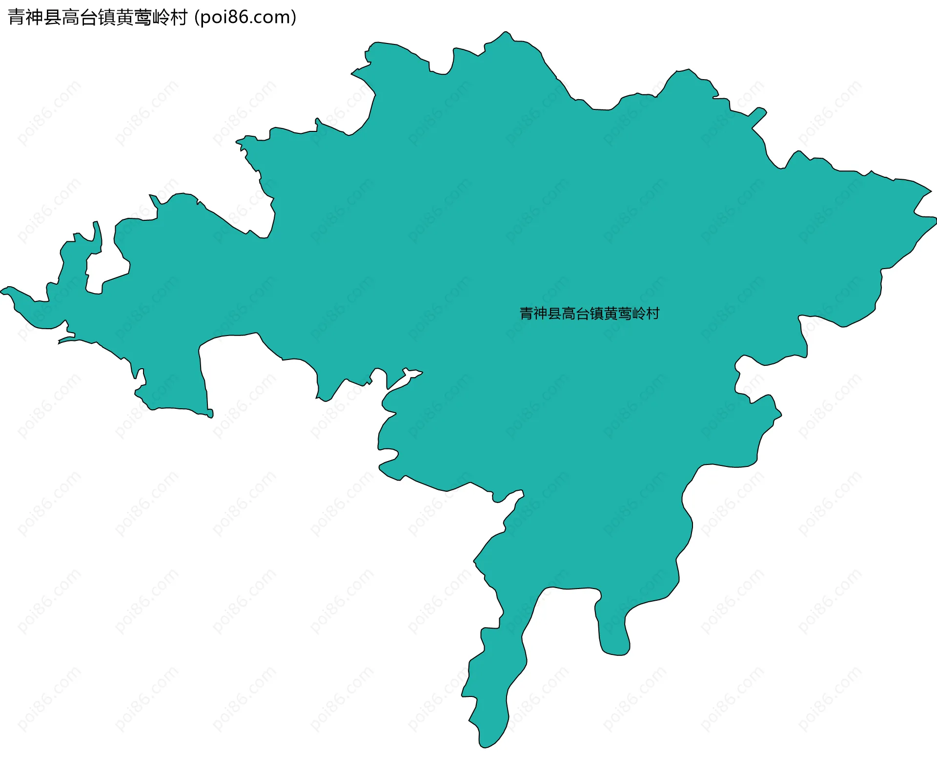 青神县高台镇黄莺岭村边界地图