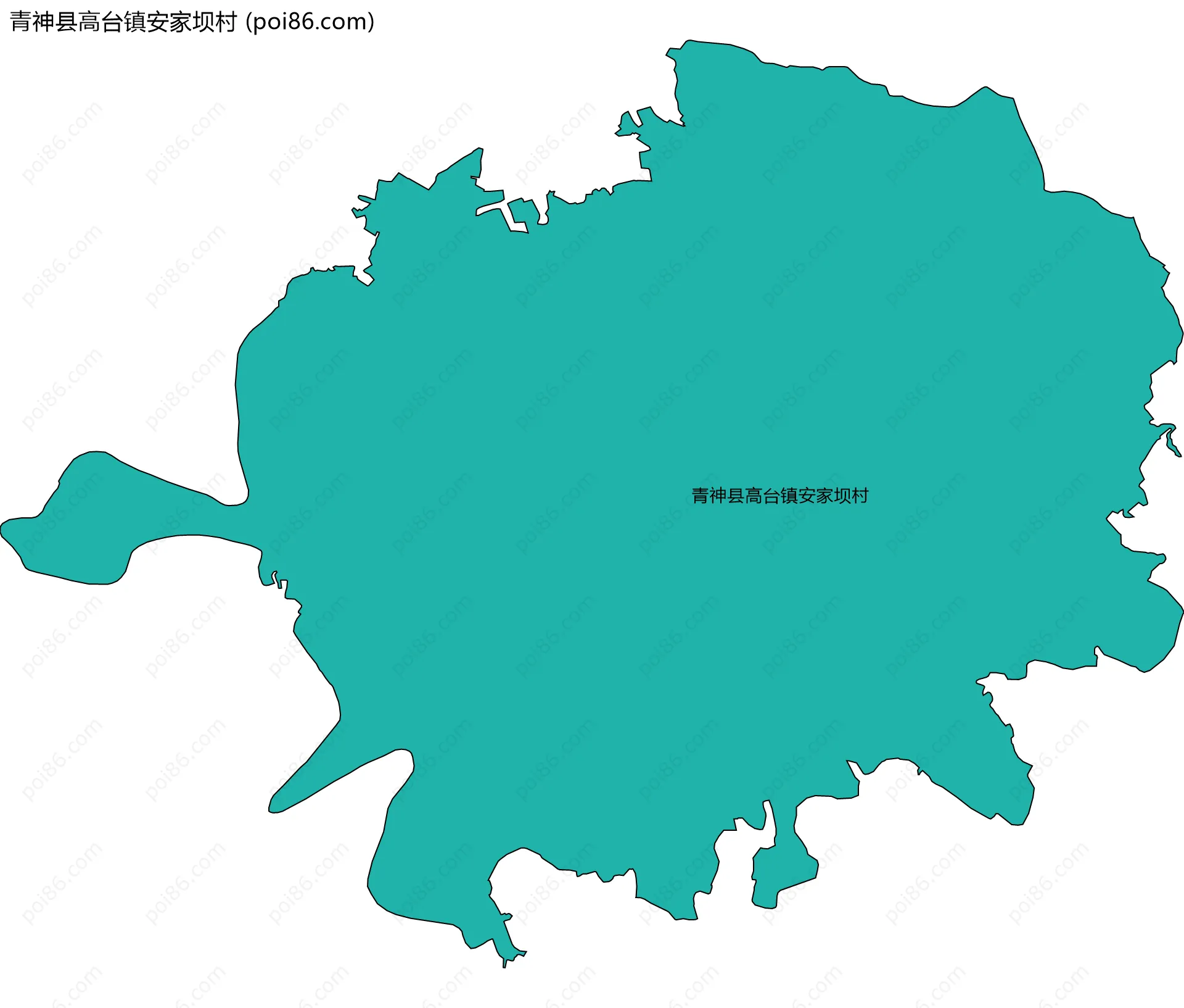 青神县高台镇安家坝村边界地图