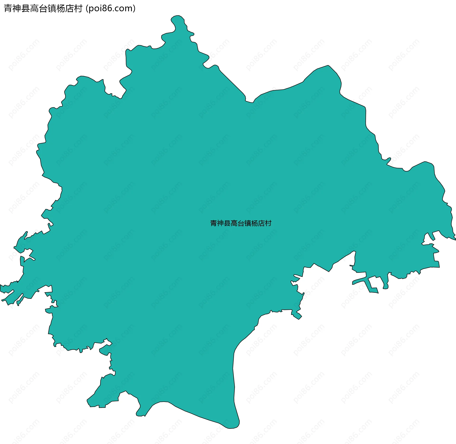 青神县高台镇杨店村边界地图