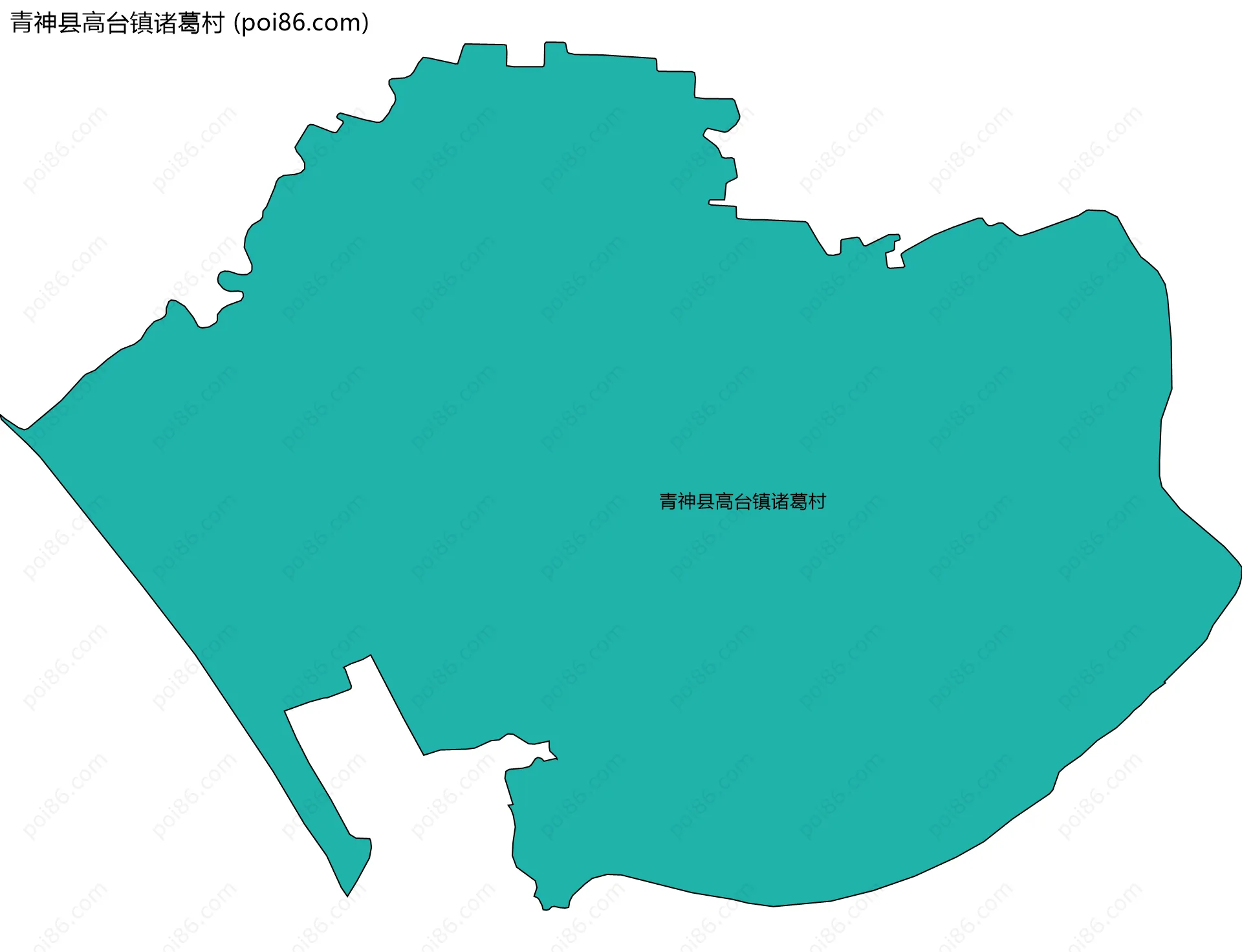 青神县高台镇诸葛村边界地图