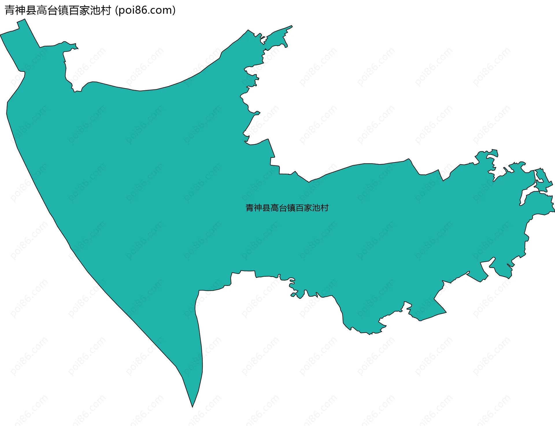 青神县高台镇百家池村边界地图