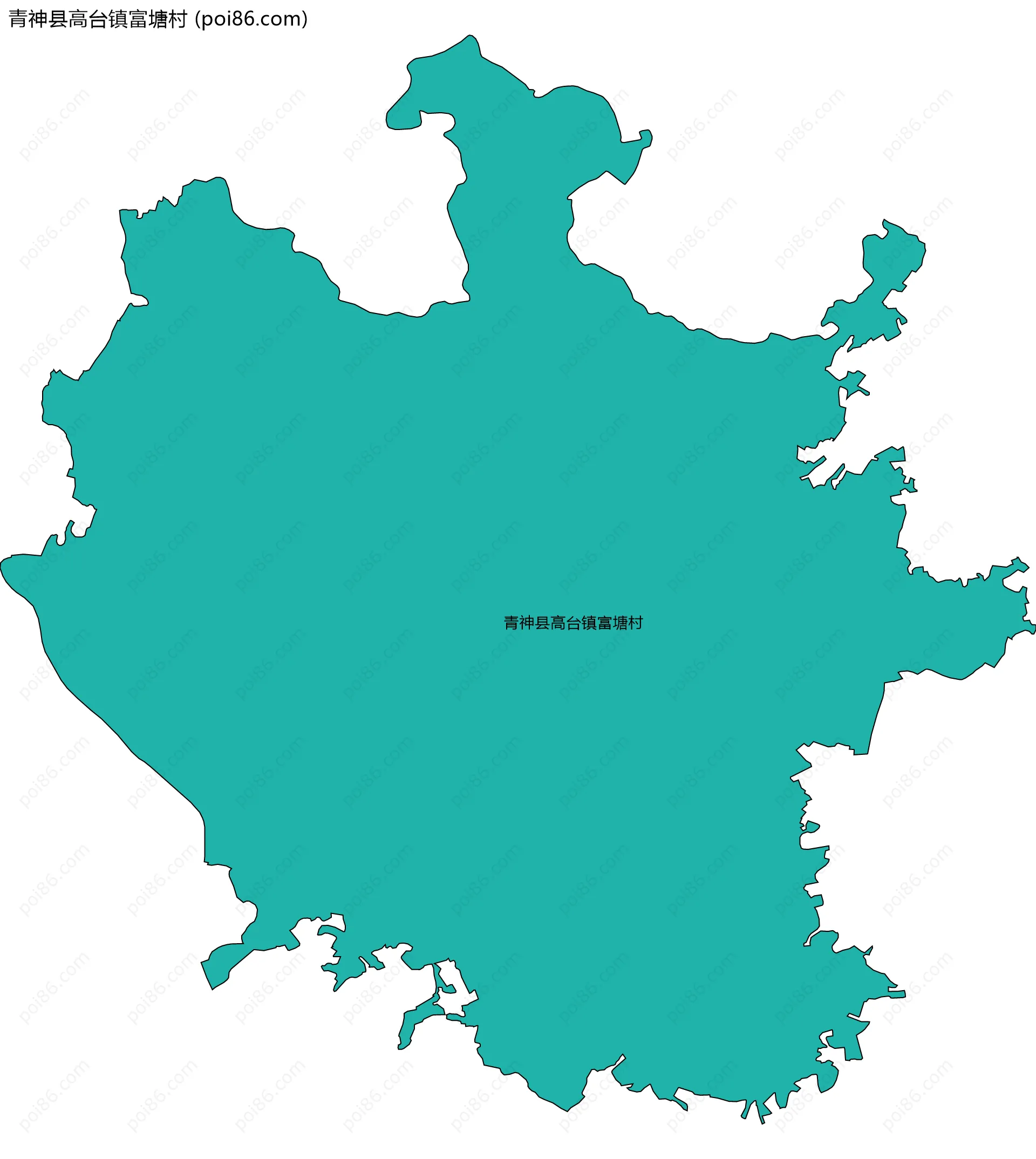 青神县高台镇富塘村边界地图