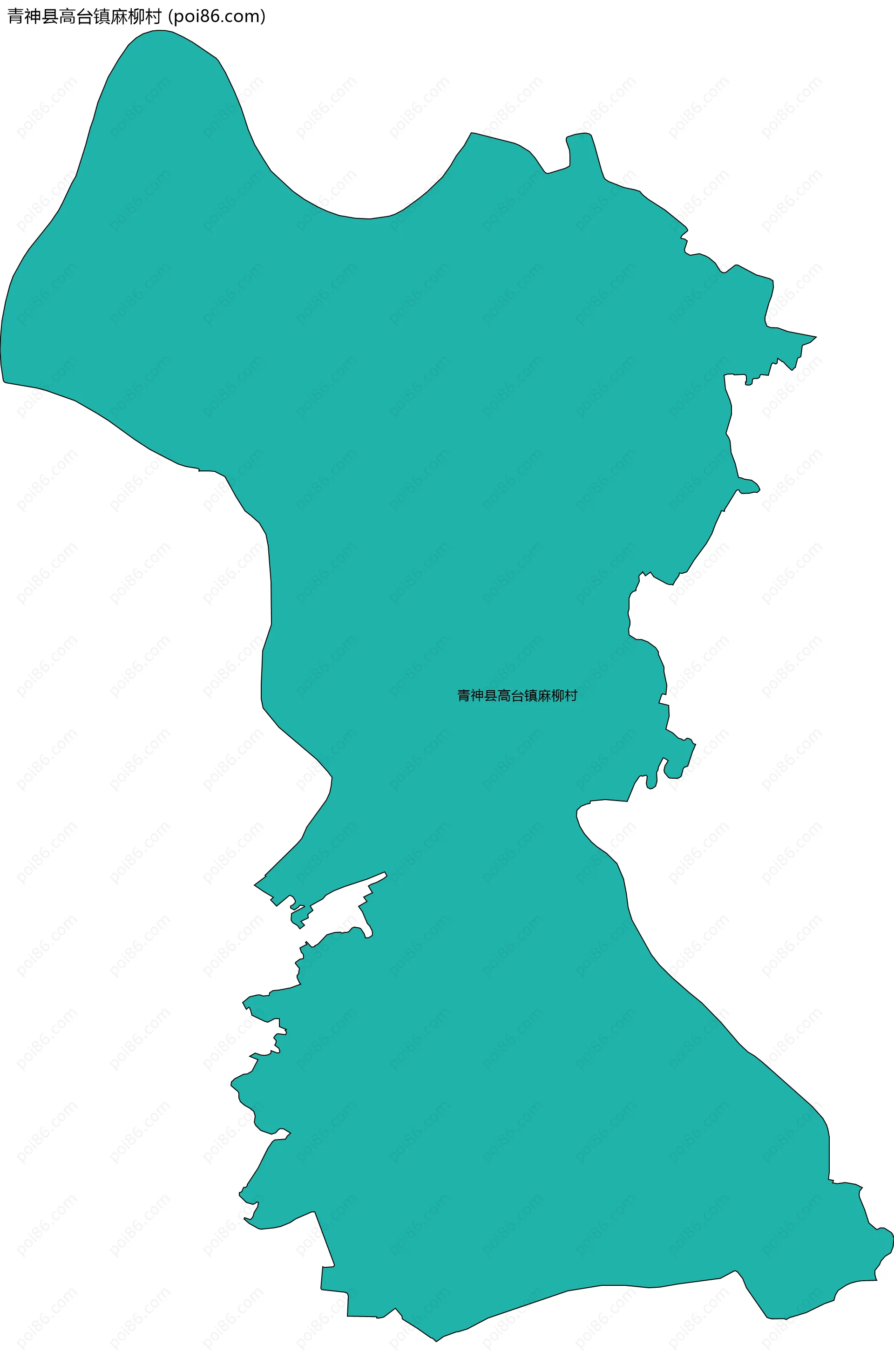 青神县高台镇麻柳村边界地图