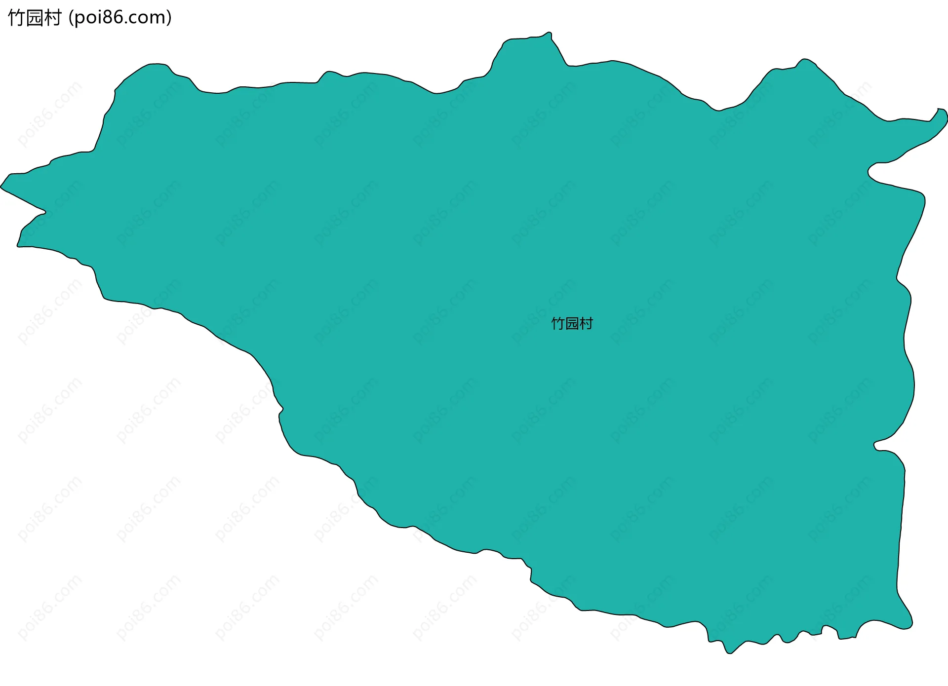 竹园村边界地图