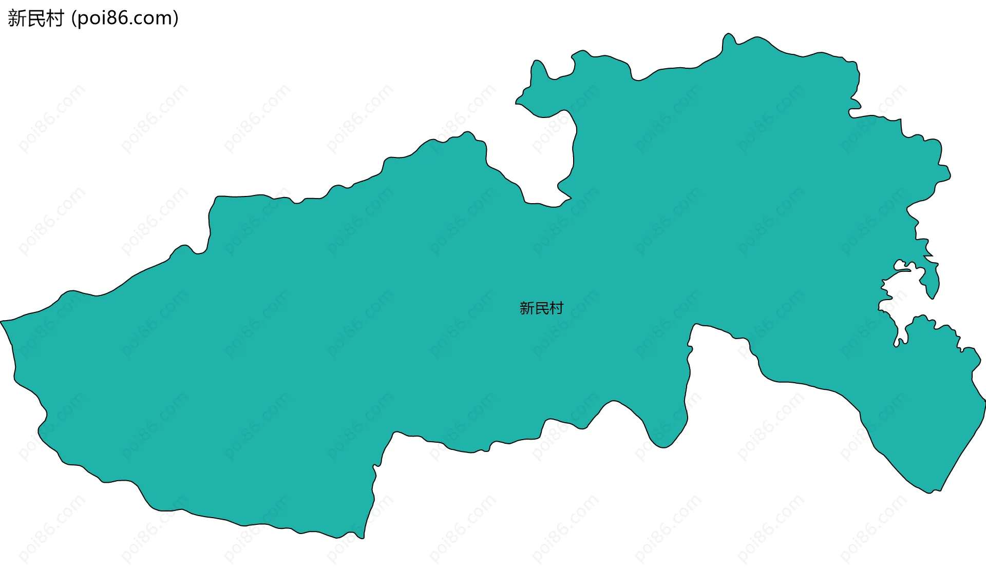 新民村边界地图