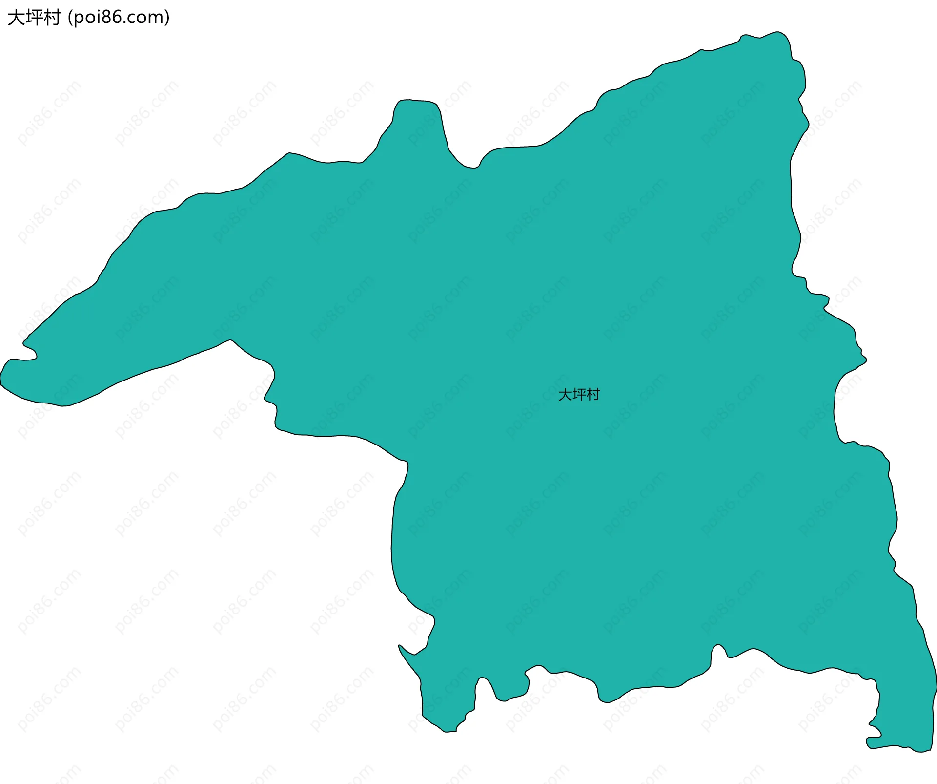大坪村边界地图