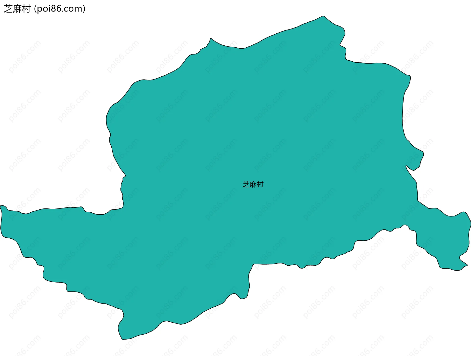 芝麻村边界地图