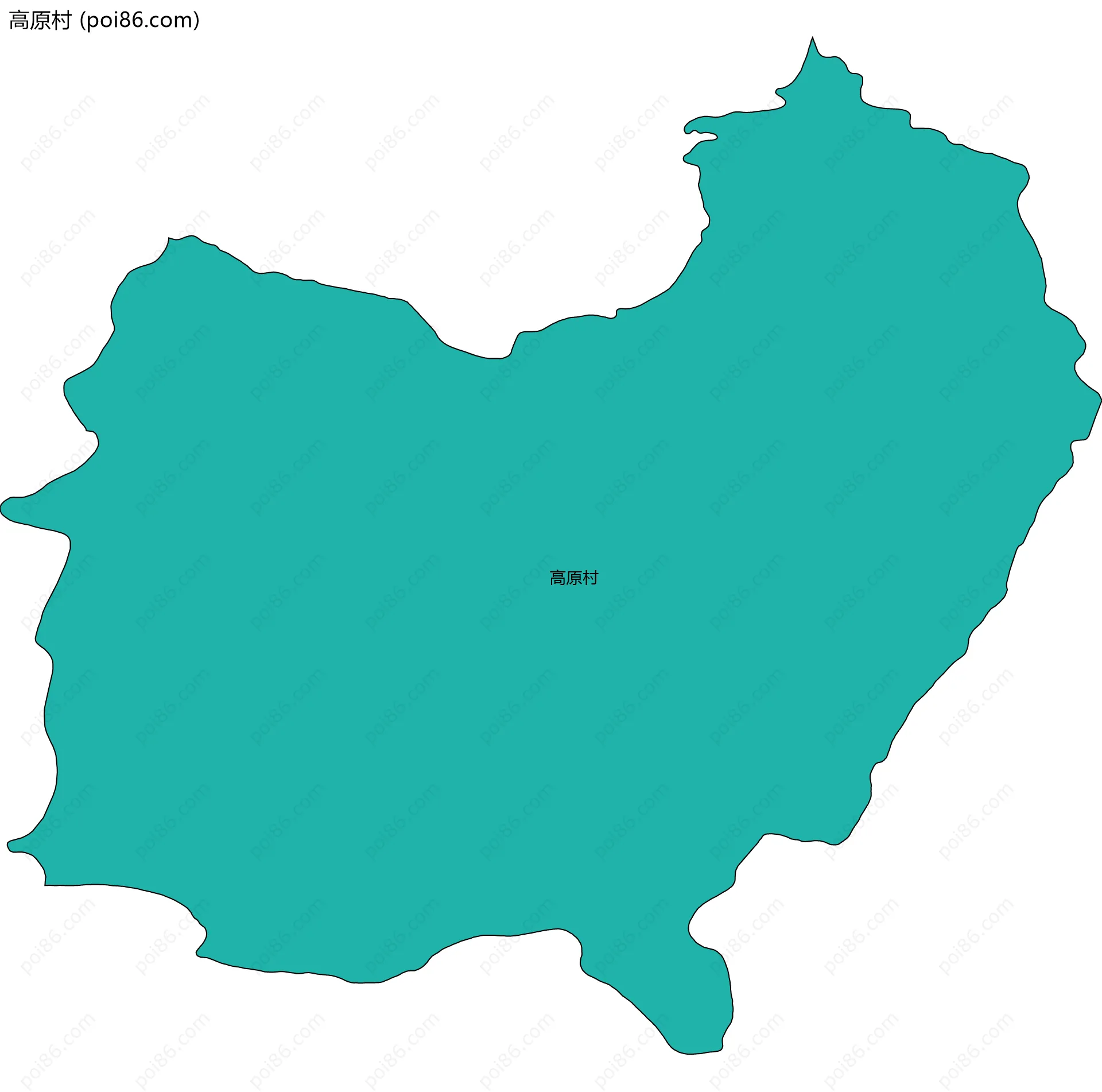 高原村边界地图