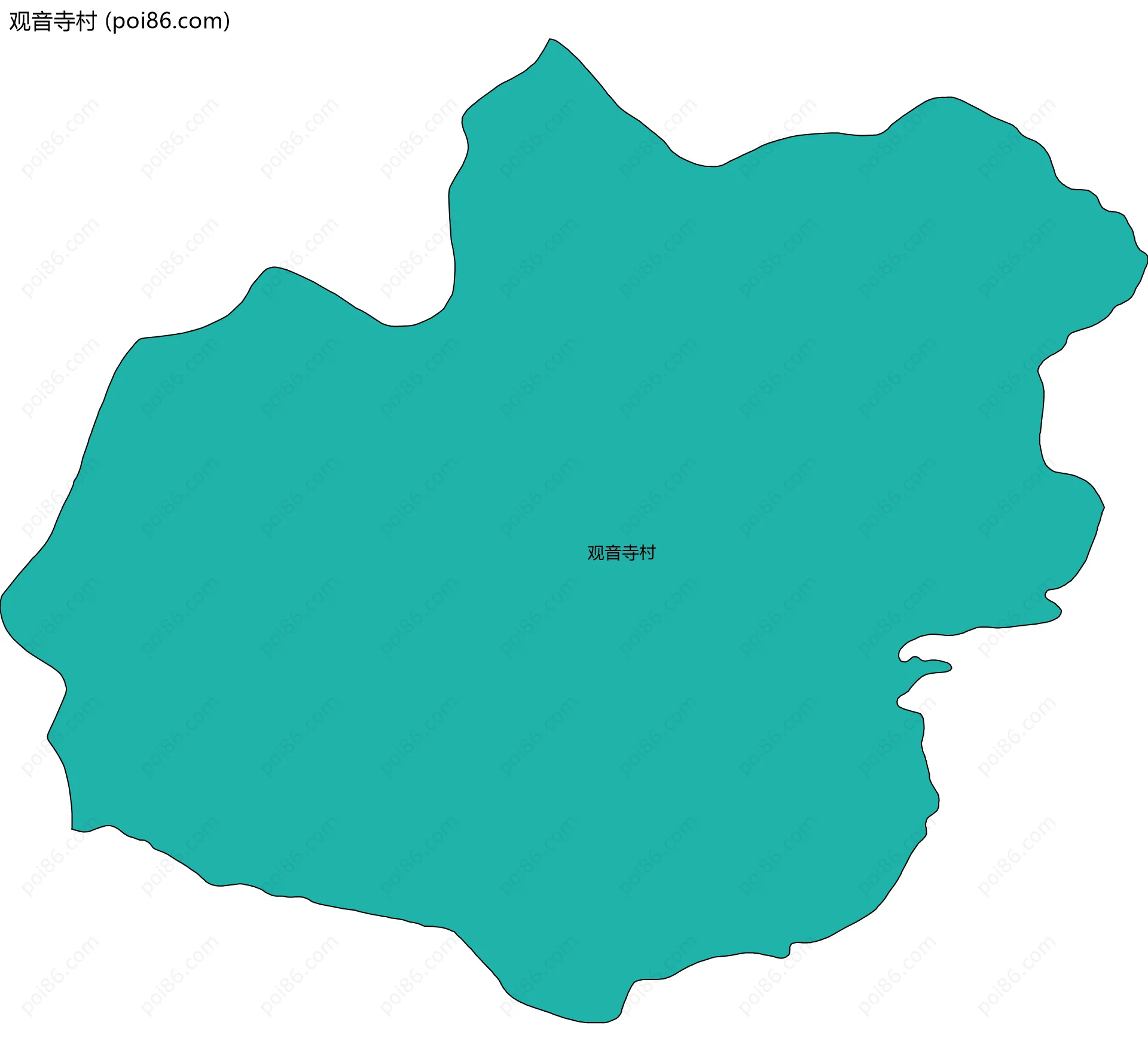 观音寺村边界地图