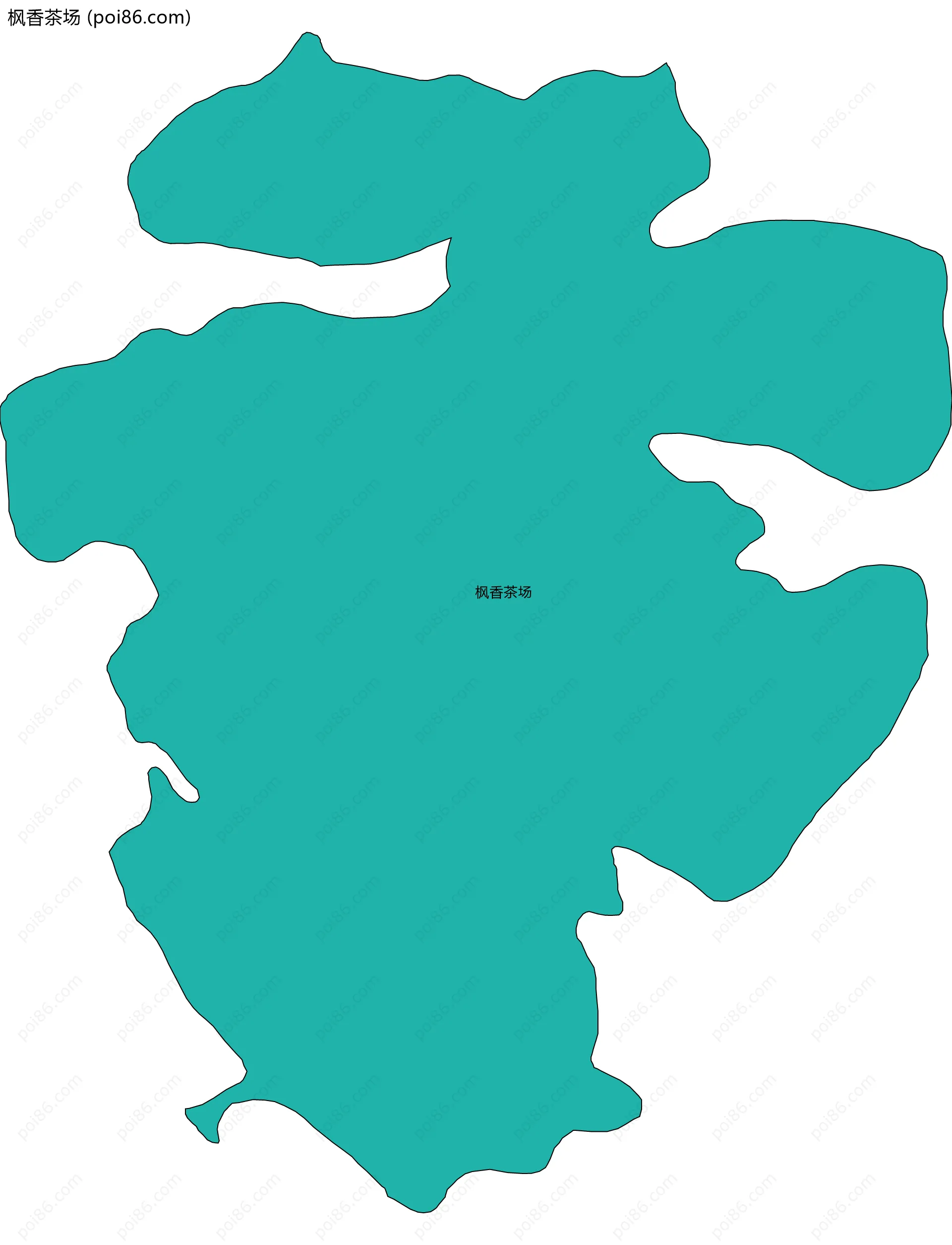 枫香茶场边界地图