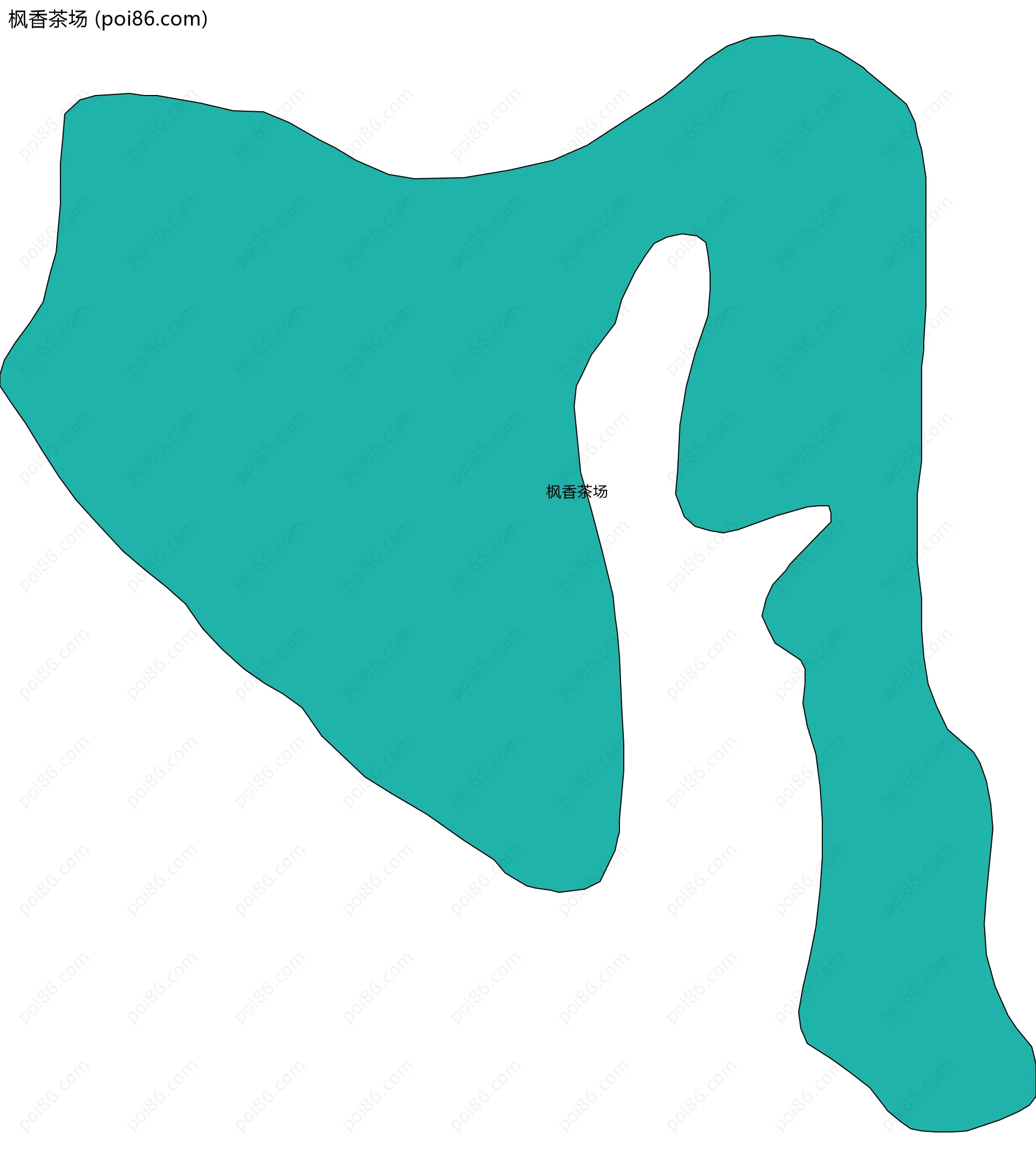 枫香茶场边界地图