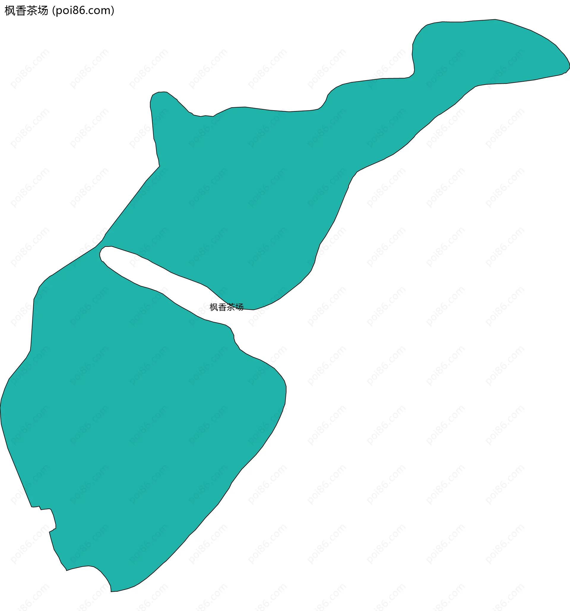枫香茶场边界地图