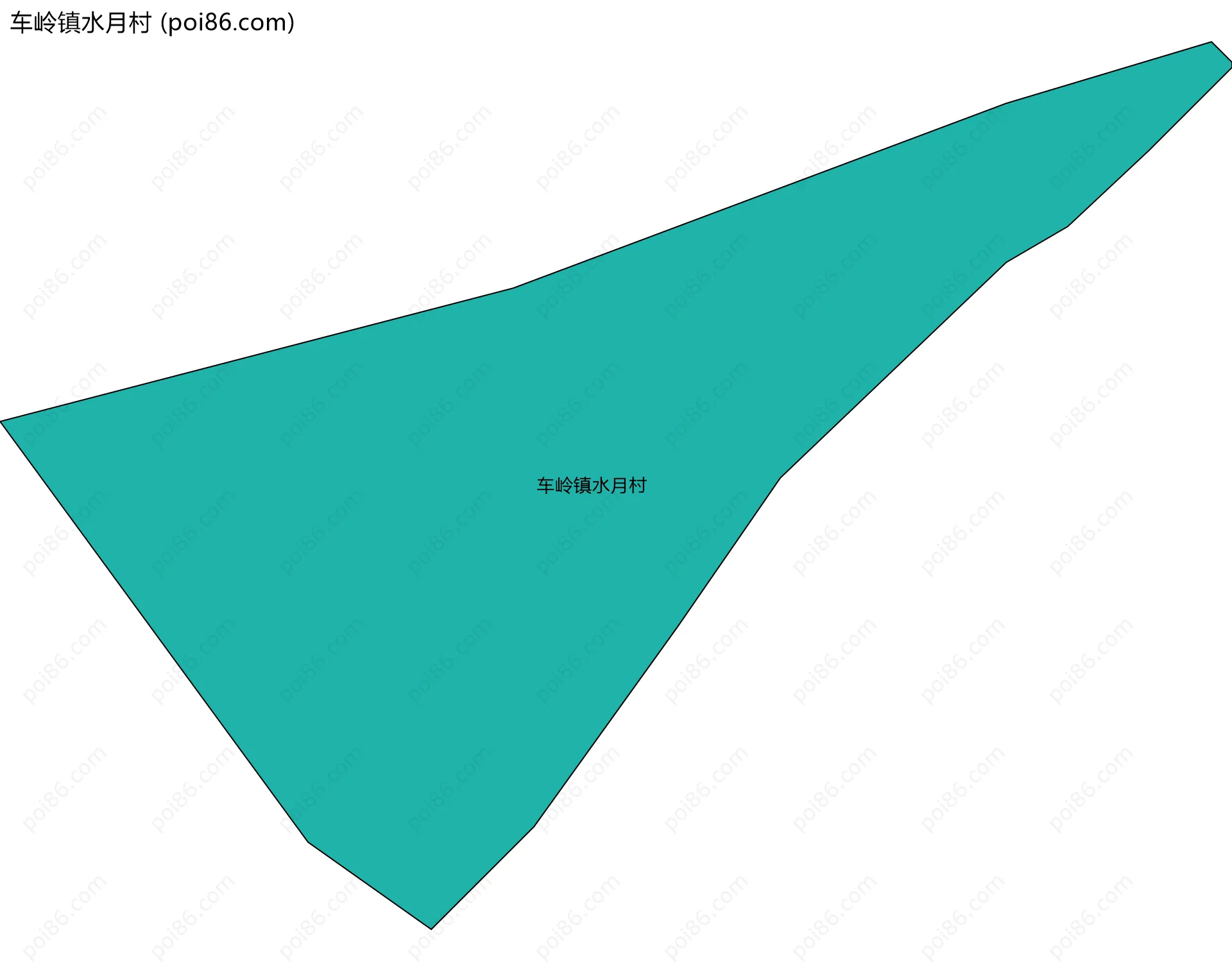 车岭镇水月村边界地图