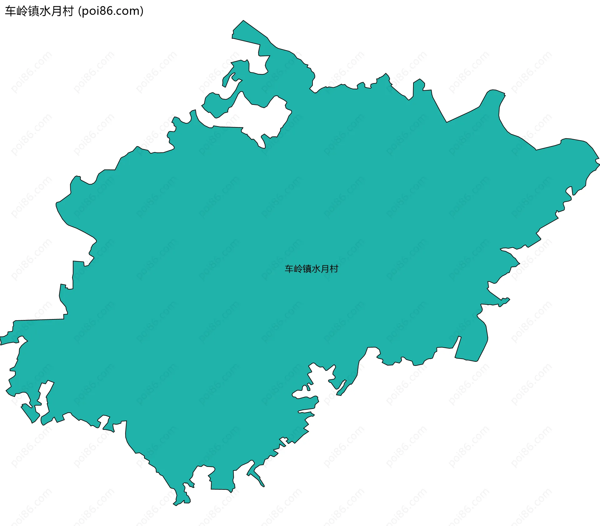 车岭镇水月村边界地图