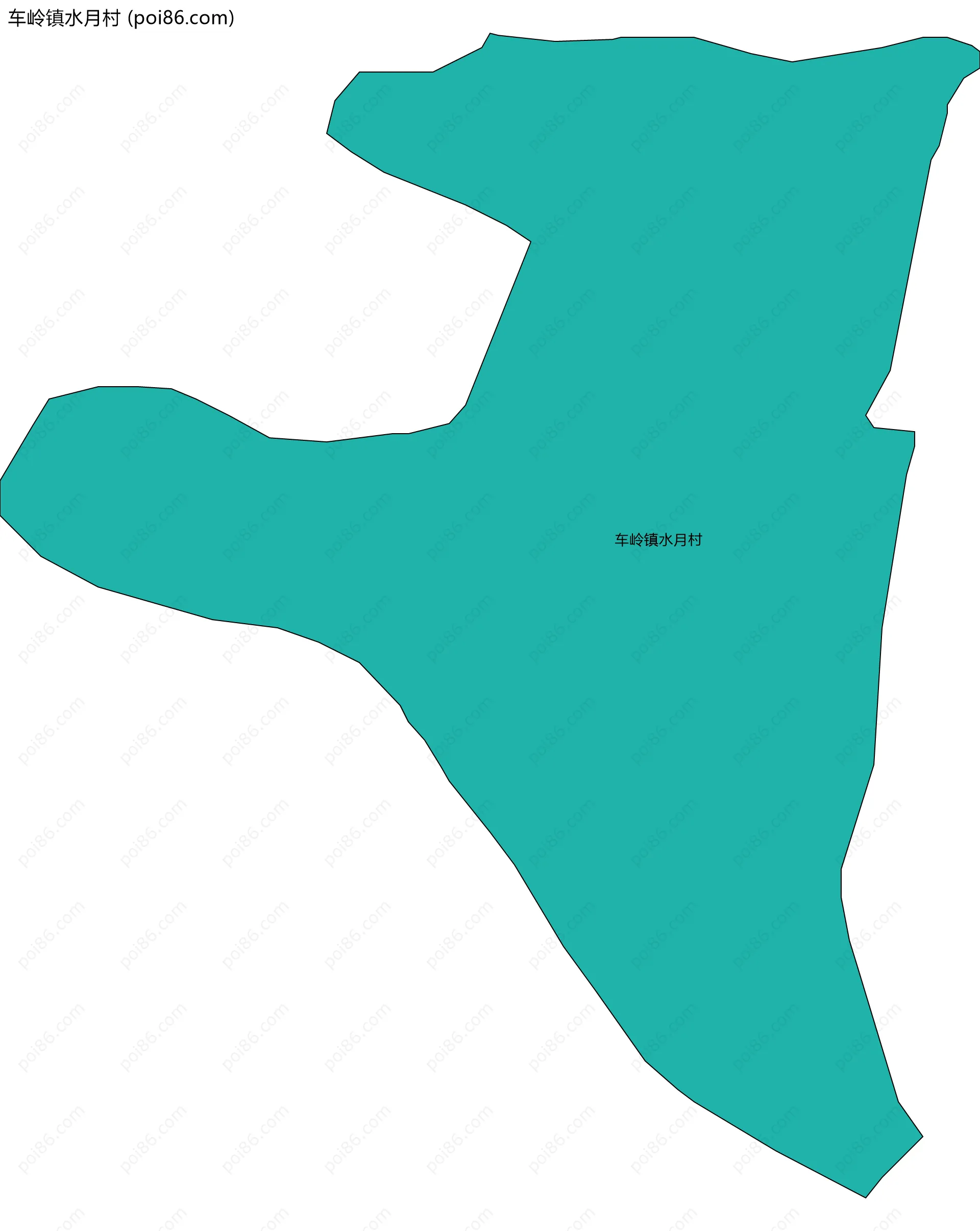 车岭镇水月村边界地图
