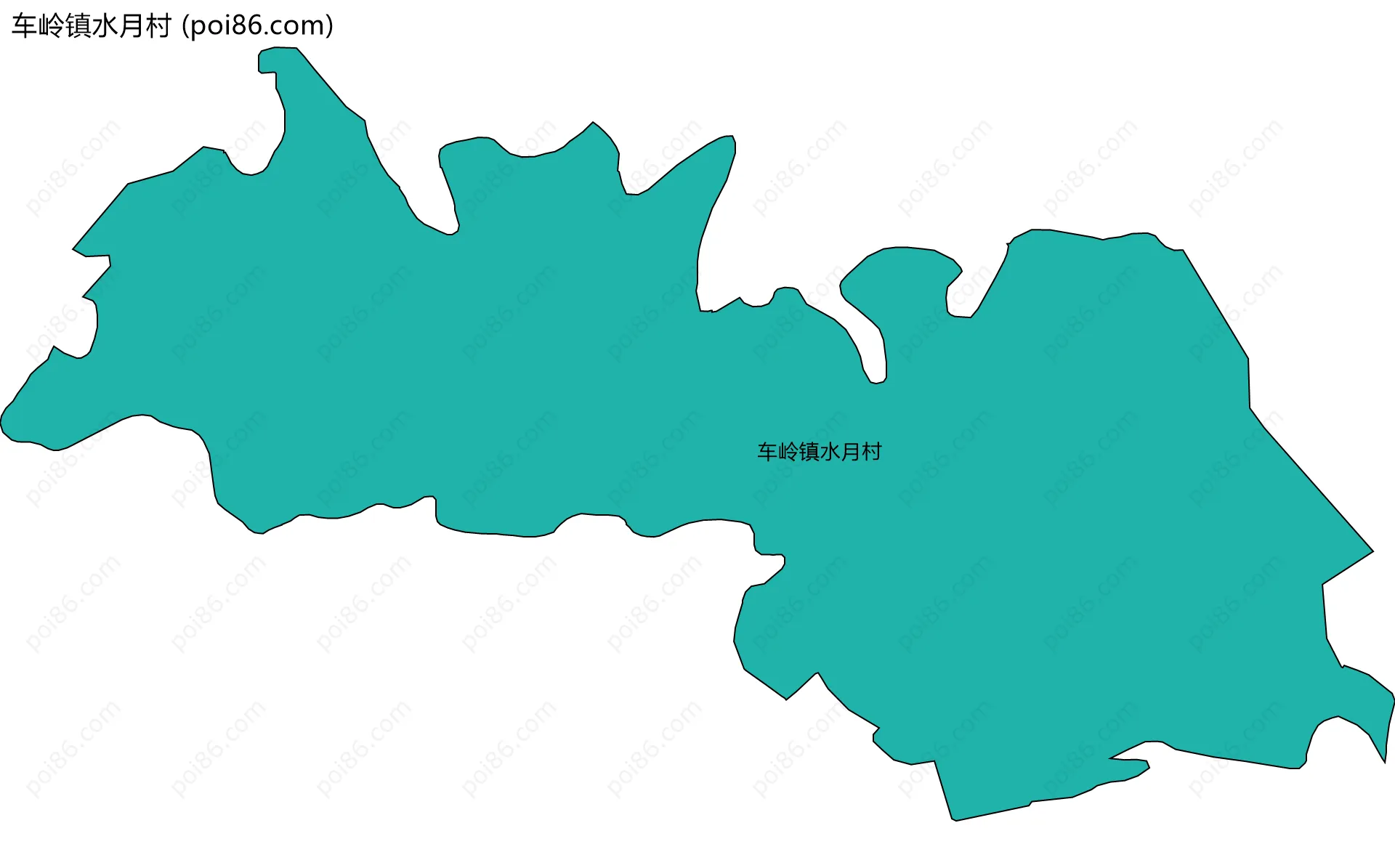 车岭镇水月村边界地图