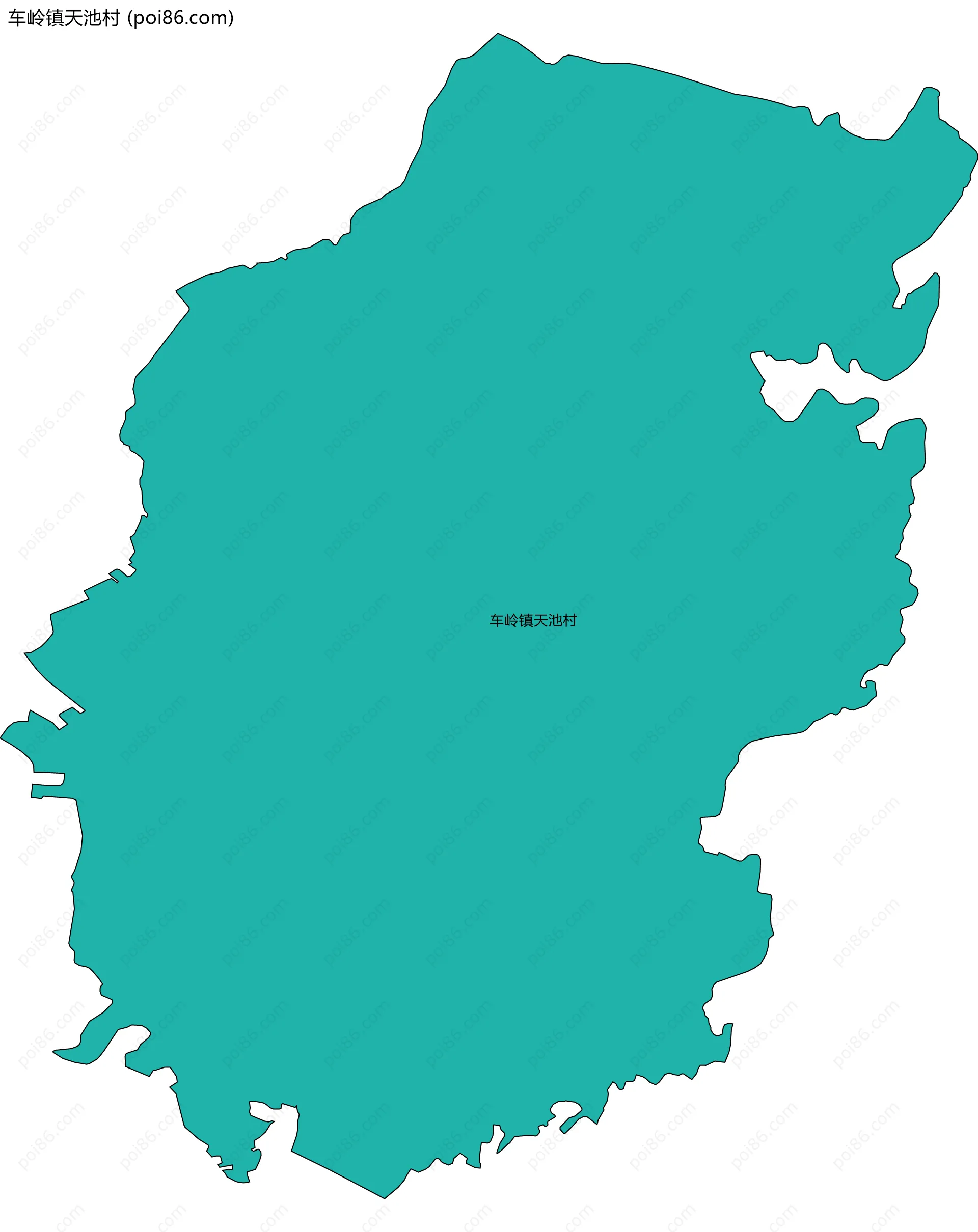 车岭镇天池村边界地图