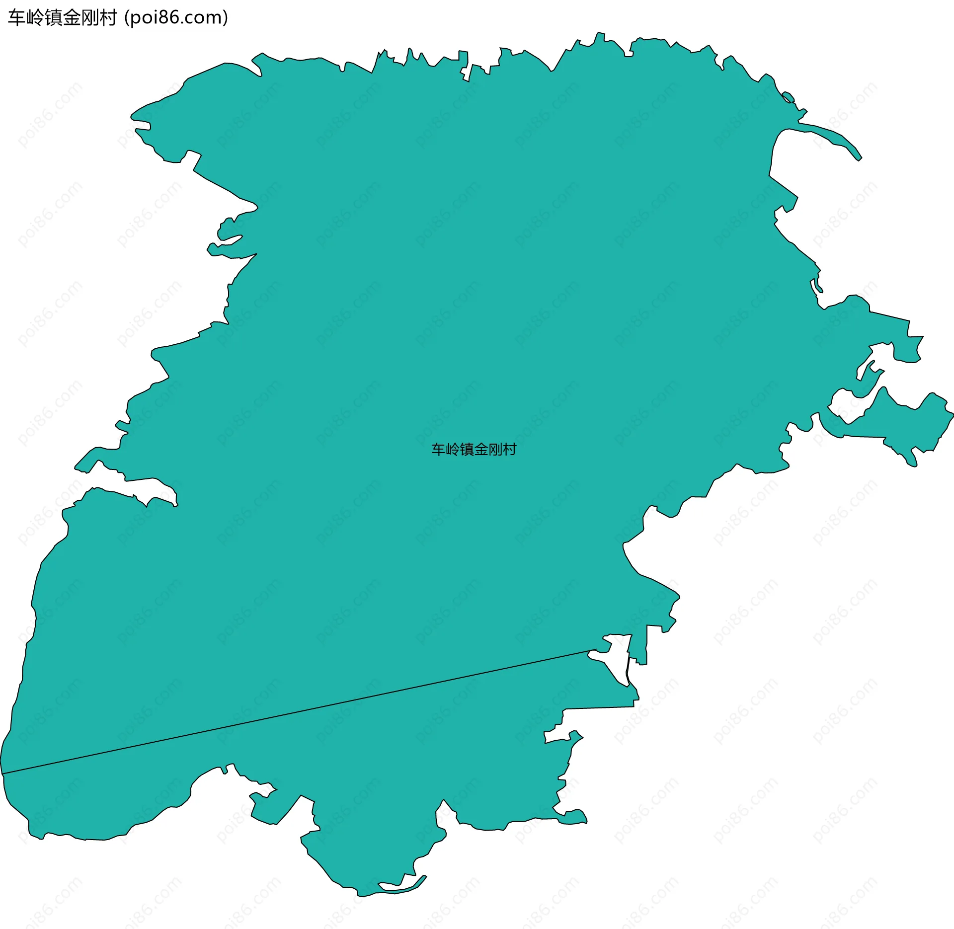车岭镇金刚村边界地图
