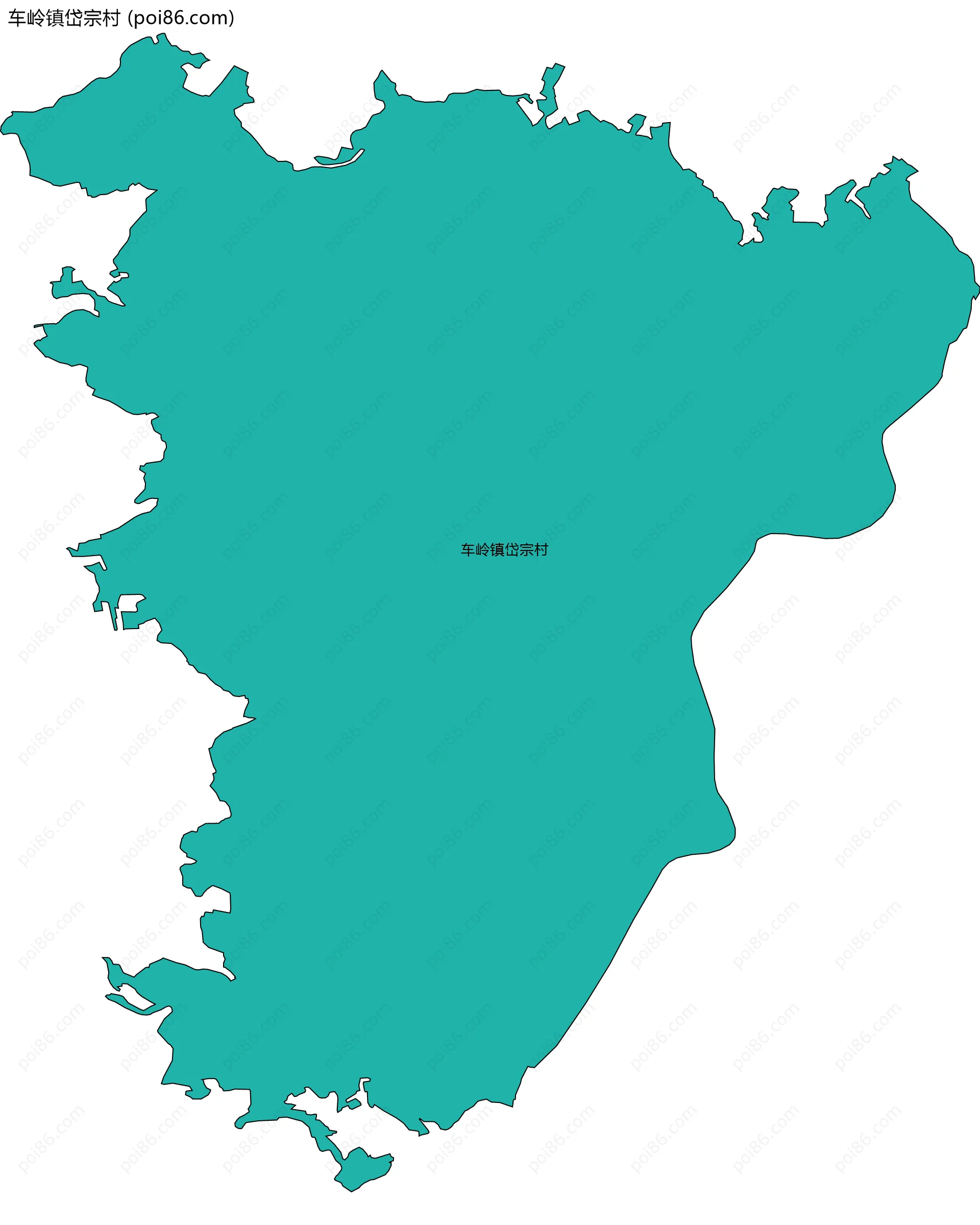 车岭镇岱宗村边界地图