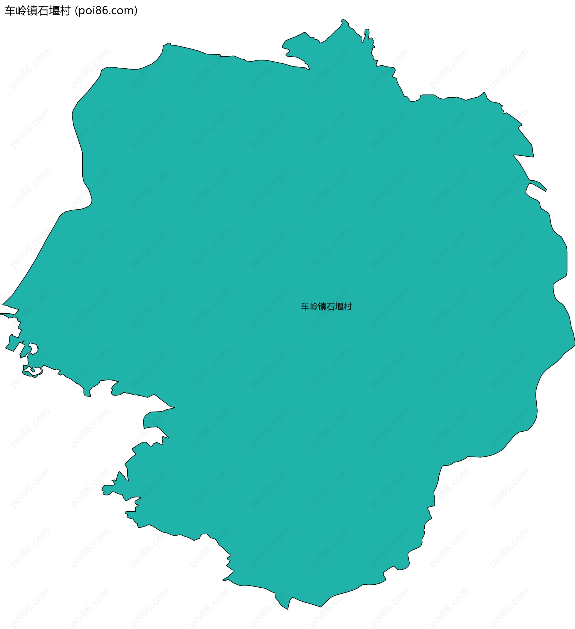 车岭镇石堰村边界地图