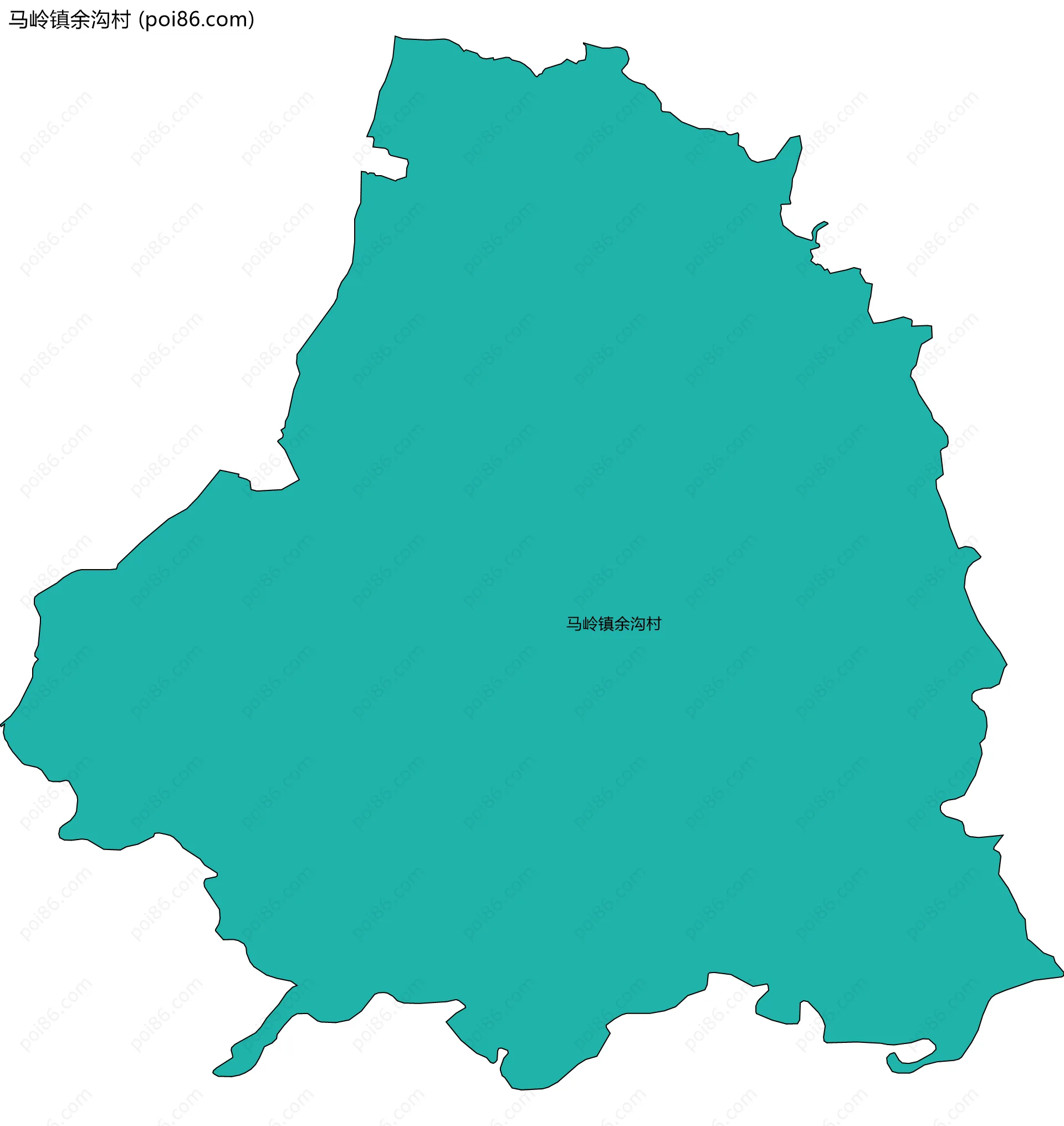 马岭镇余沟村边界地图