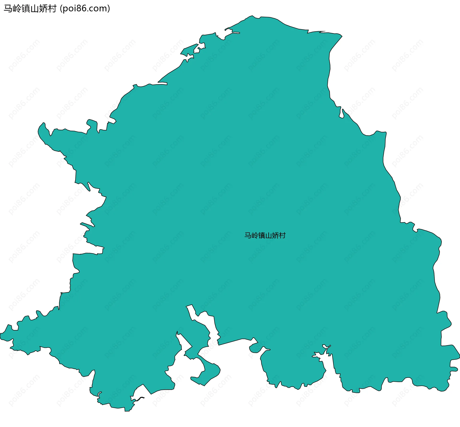 马岭镇山娇村边界地图