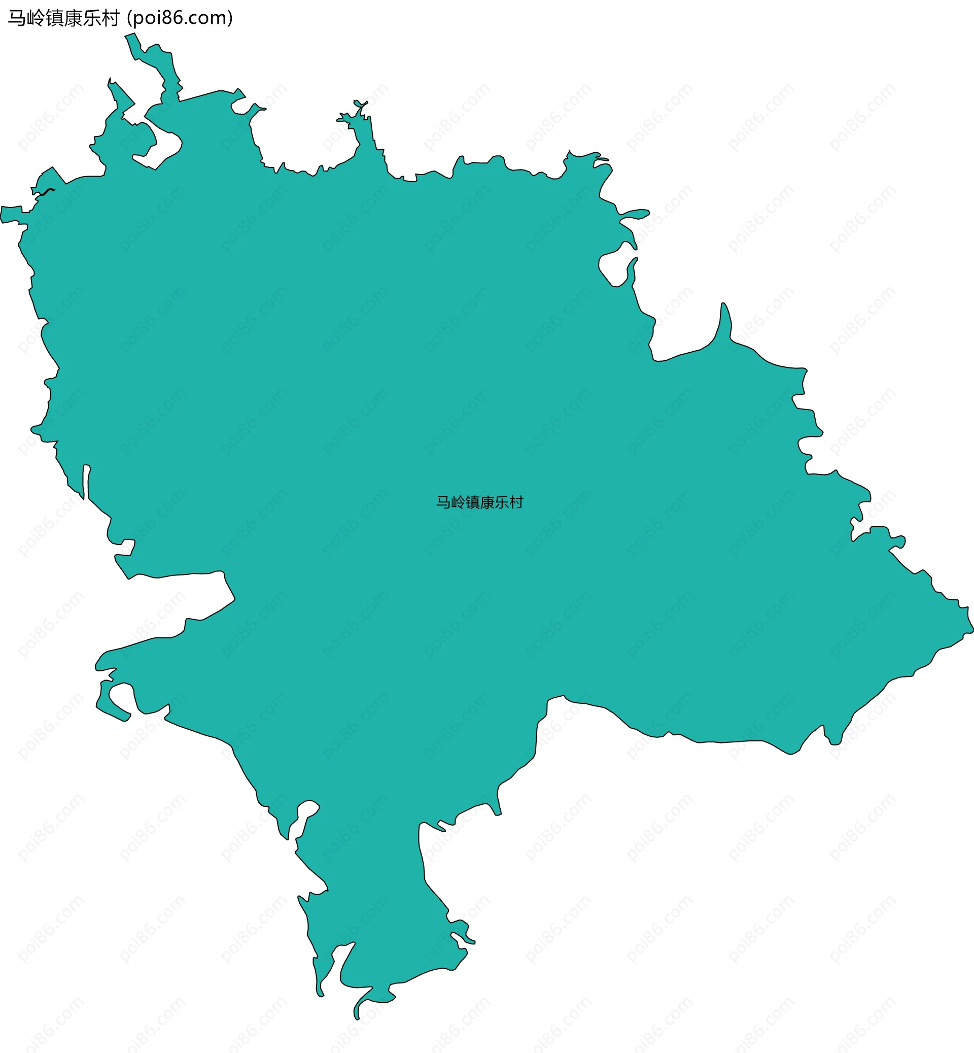 马岭镇康乐村边界地图