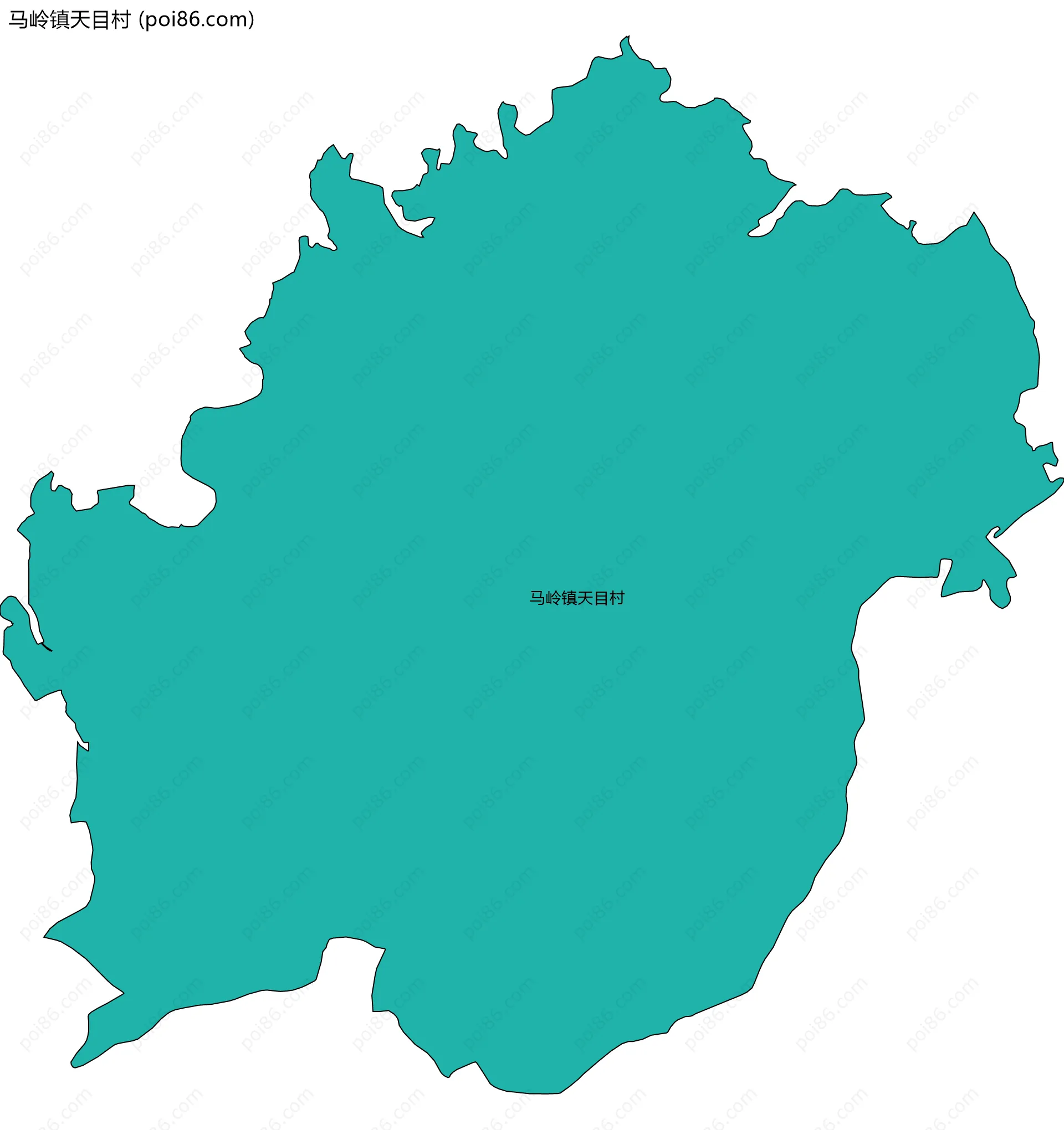 马岭镇天目村边界地图