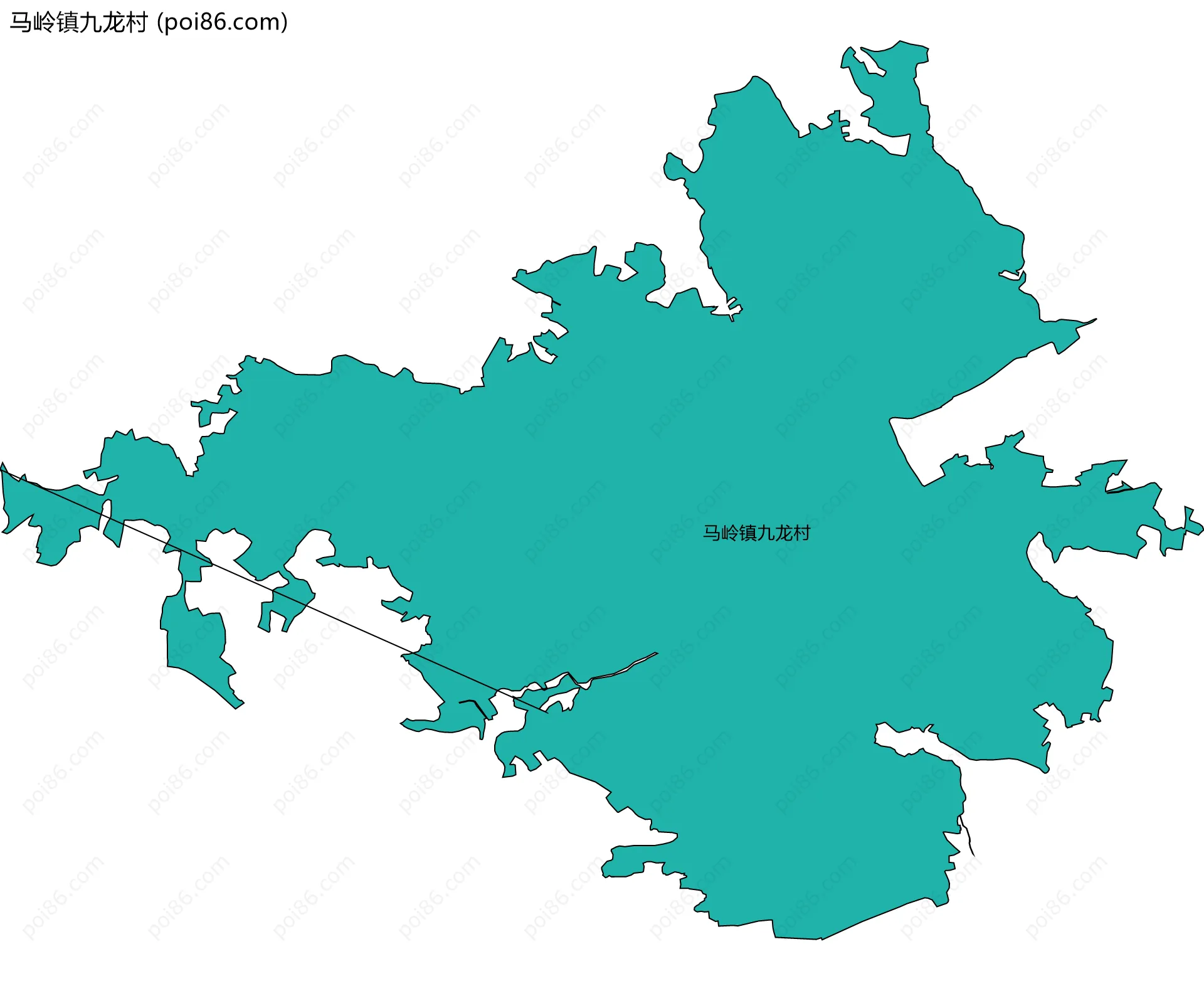 马岭镇九龙村边界地图
