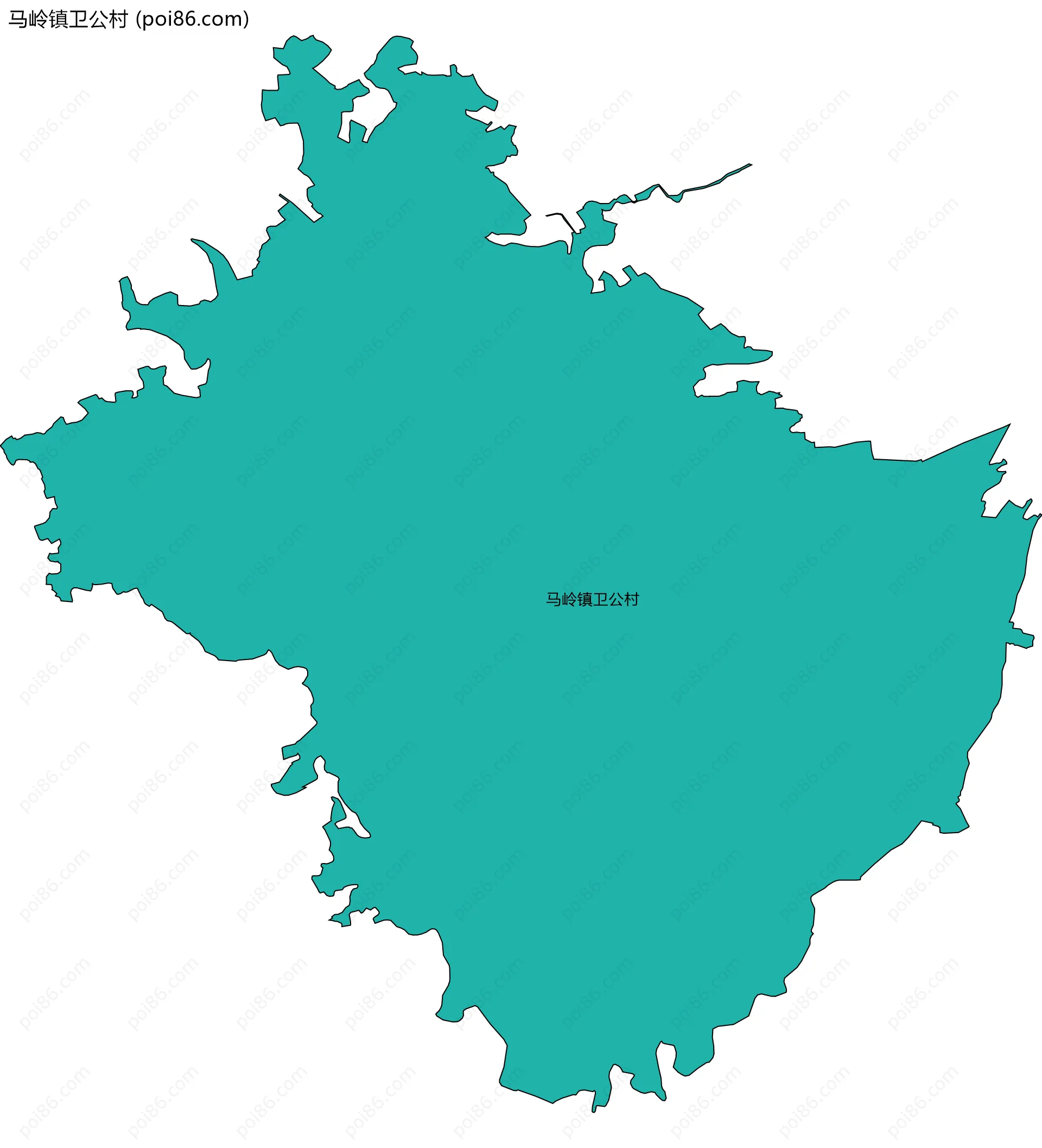 马岭镇卫公村边界地图