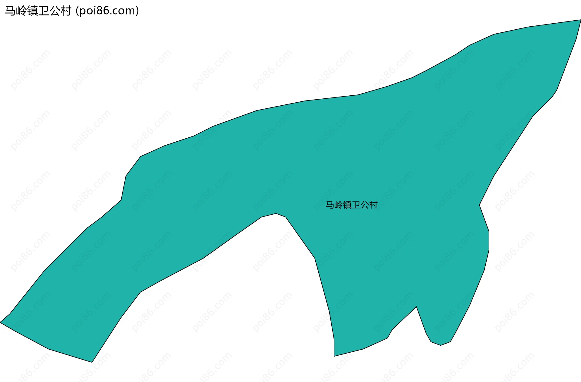 马岭镇卫公村边界地图