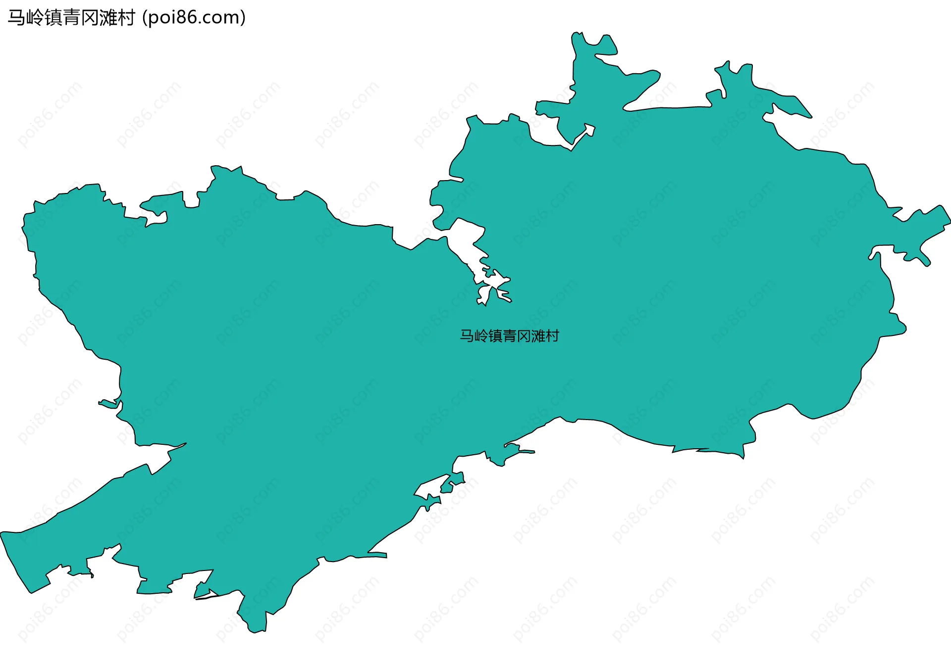 马岭镇青冈滩村边界地图