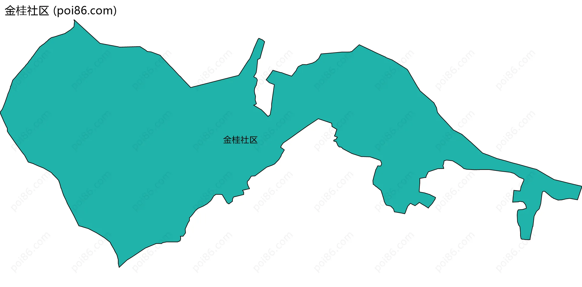 金桂社区边界地图