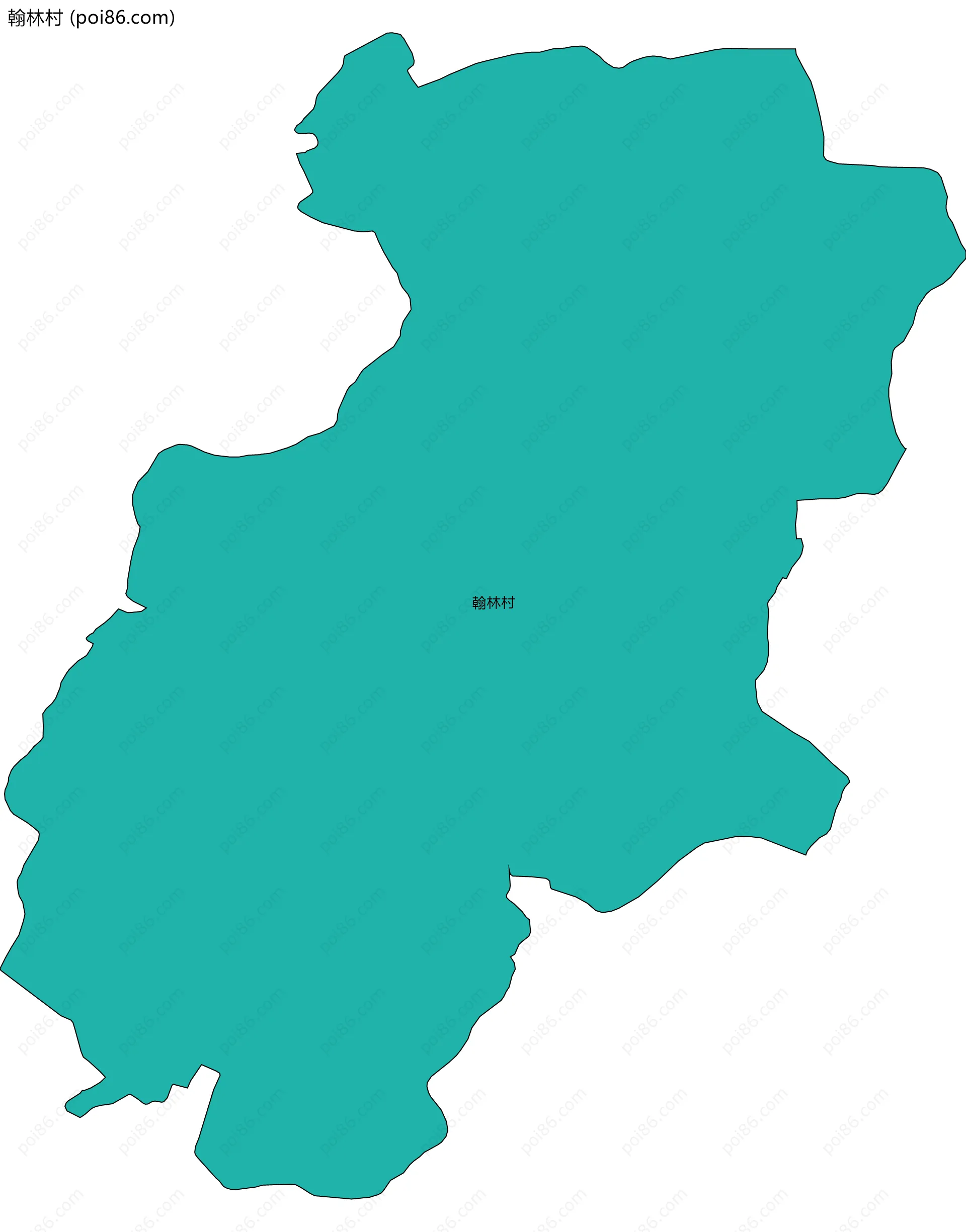 翰林村边界地图