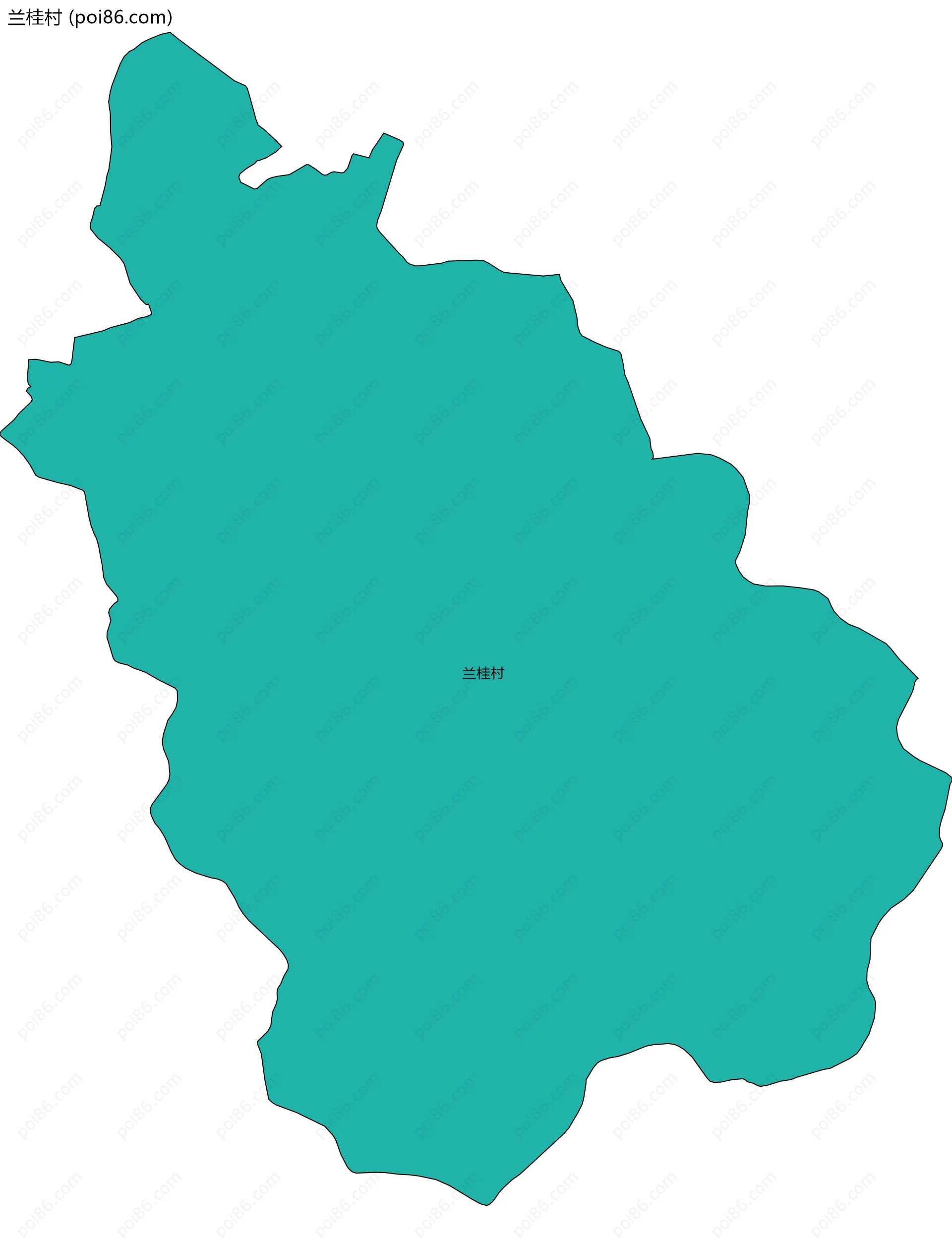 兰桂村边界地图